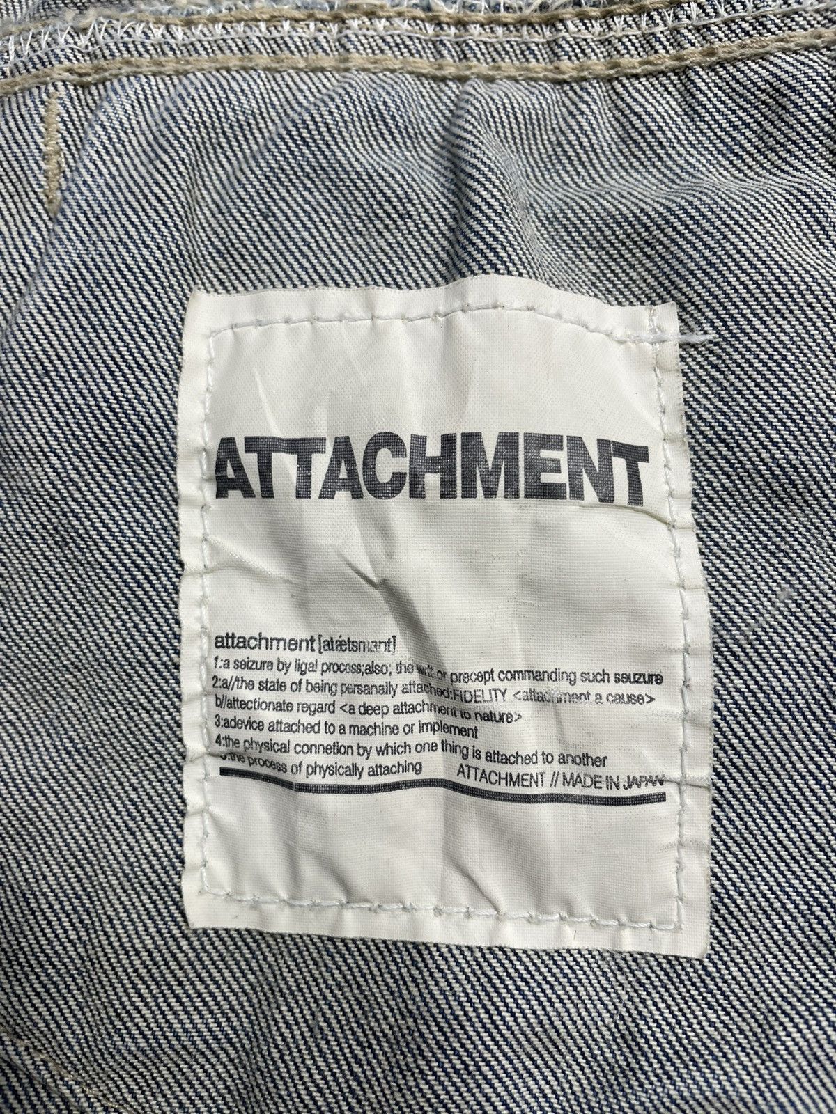 Attachment × Japanese Brand SS2013 ATTACHMENT STONEWASH DENIM JACKET Size US M / EU 48-50 / 2 - 6 Thumbnail