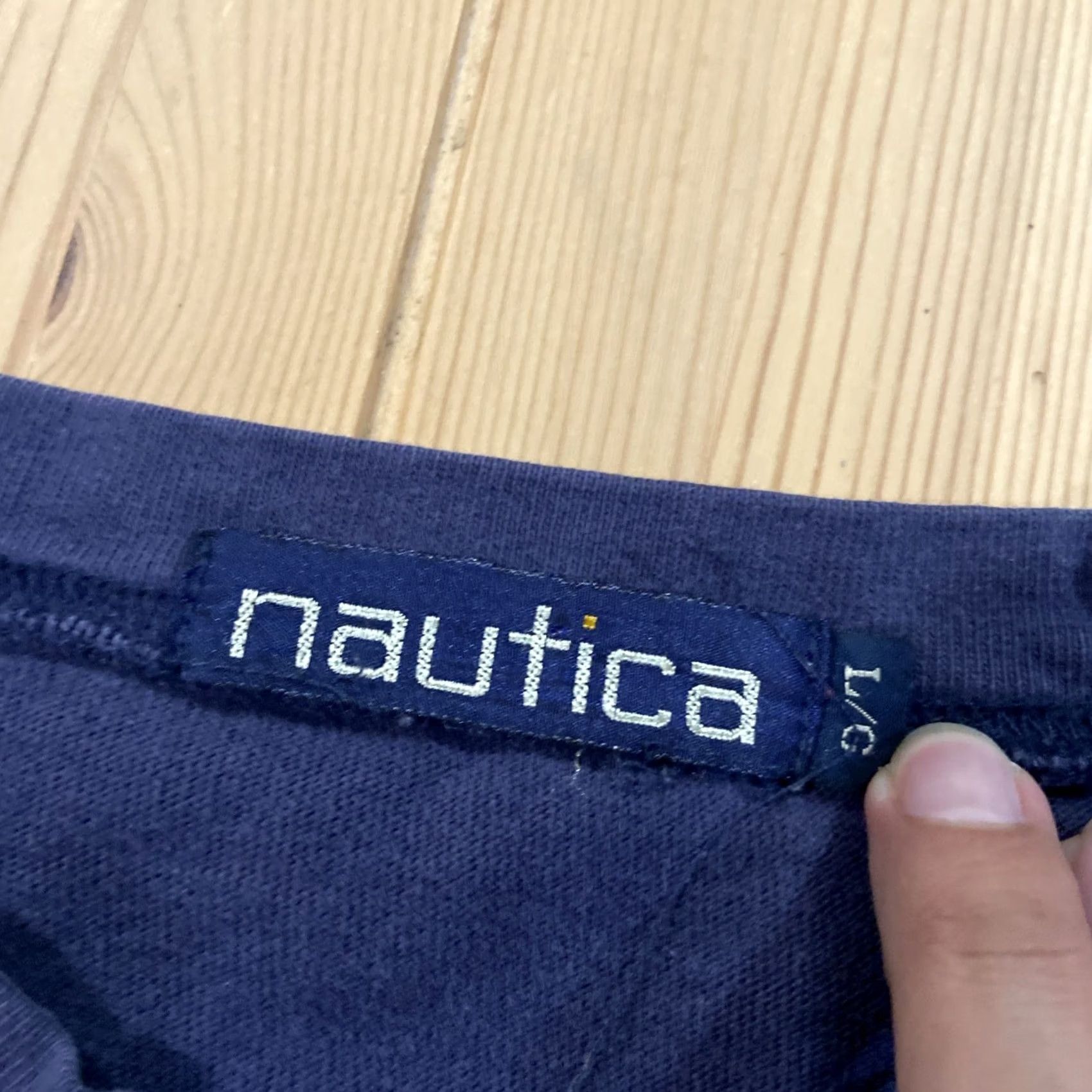 Nautica VINTAGE Nautica Shirt L Mens Navy Blue Pocket Double Sided 90s Y2K Made in Usa Size US L / EU 52-54 / 3 - 7 Thumbnail