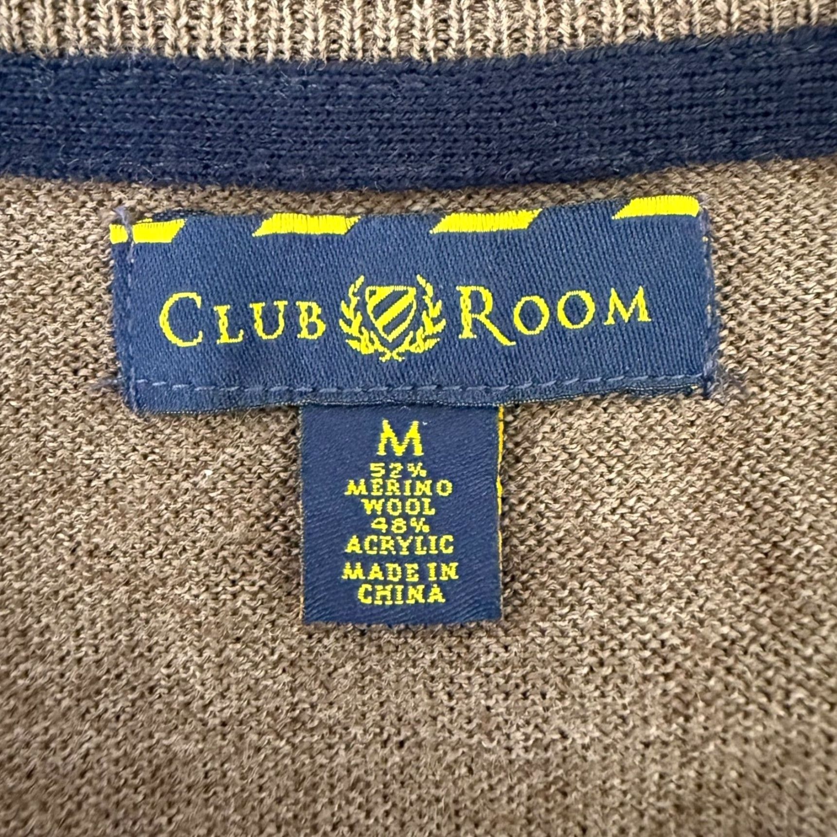 Club Room VINTAGE Club Room Men’s Merino Wool Sweater Vest Brown Medium Preppy Golf Casual Size US M / EU 48-50 / 2 - 7 Thumbnail