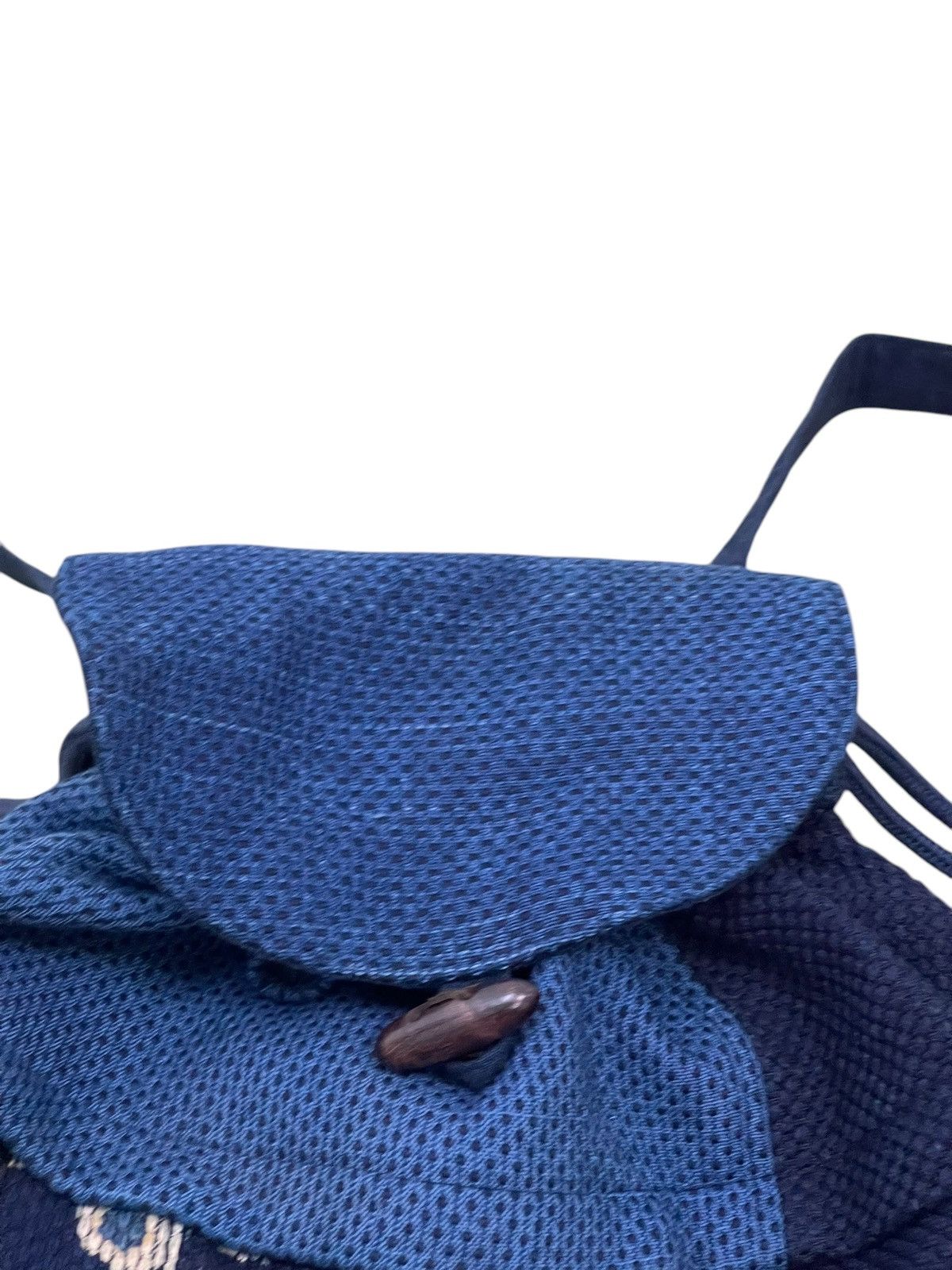 Handmade Indigo Blue Japan Craft Woven Sashiko Backpack Bag 1🟩5 Size ONE SIZE - 11 Thumbnail