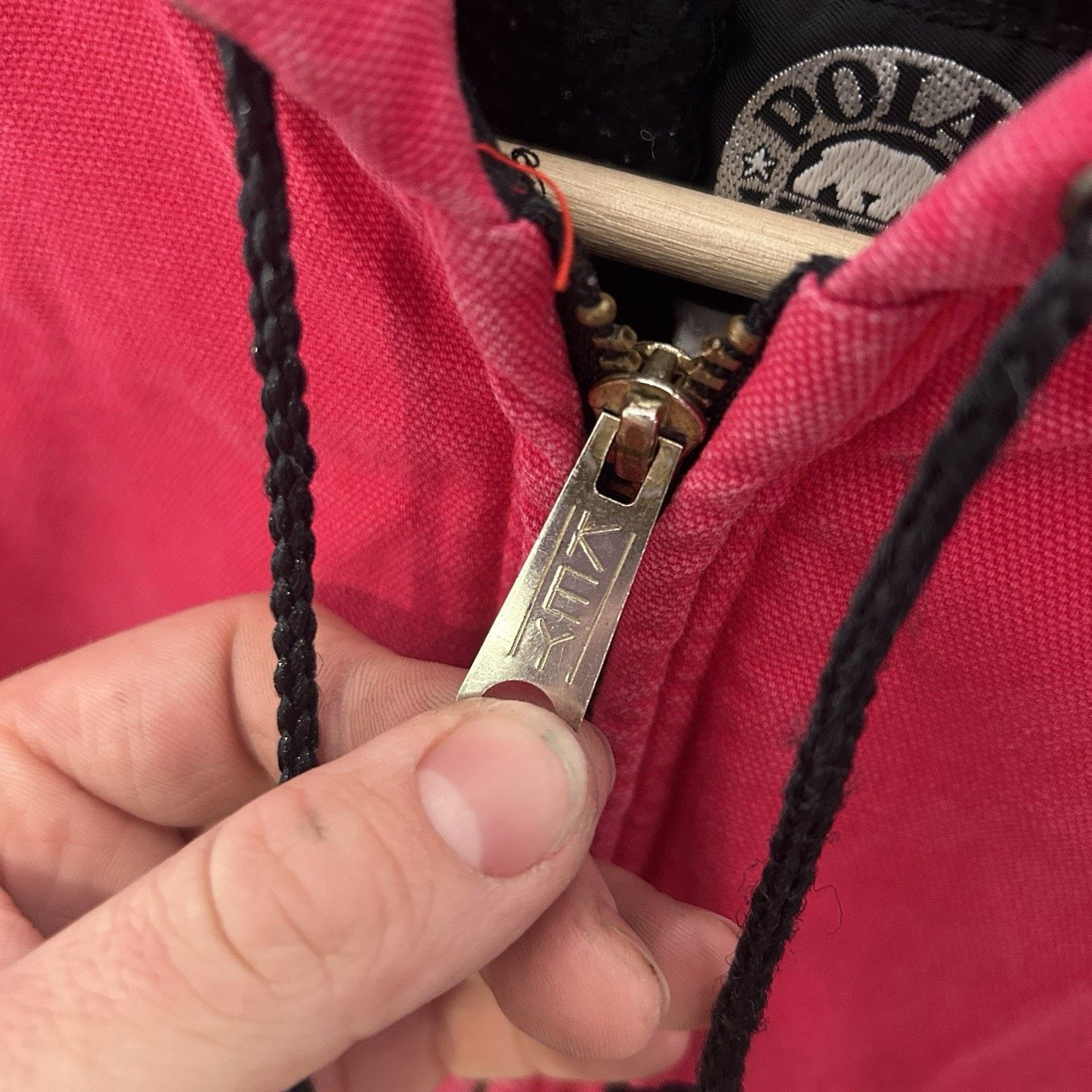 Vintage Vintage Polar King Quilted Canvas Hooded Jacket “Red Black” Size US L / EU 52-54 / 3 - 8 Thumbnail