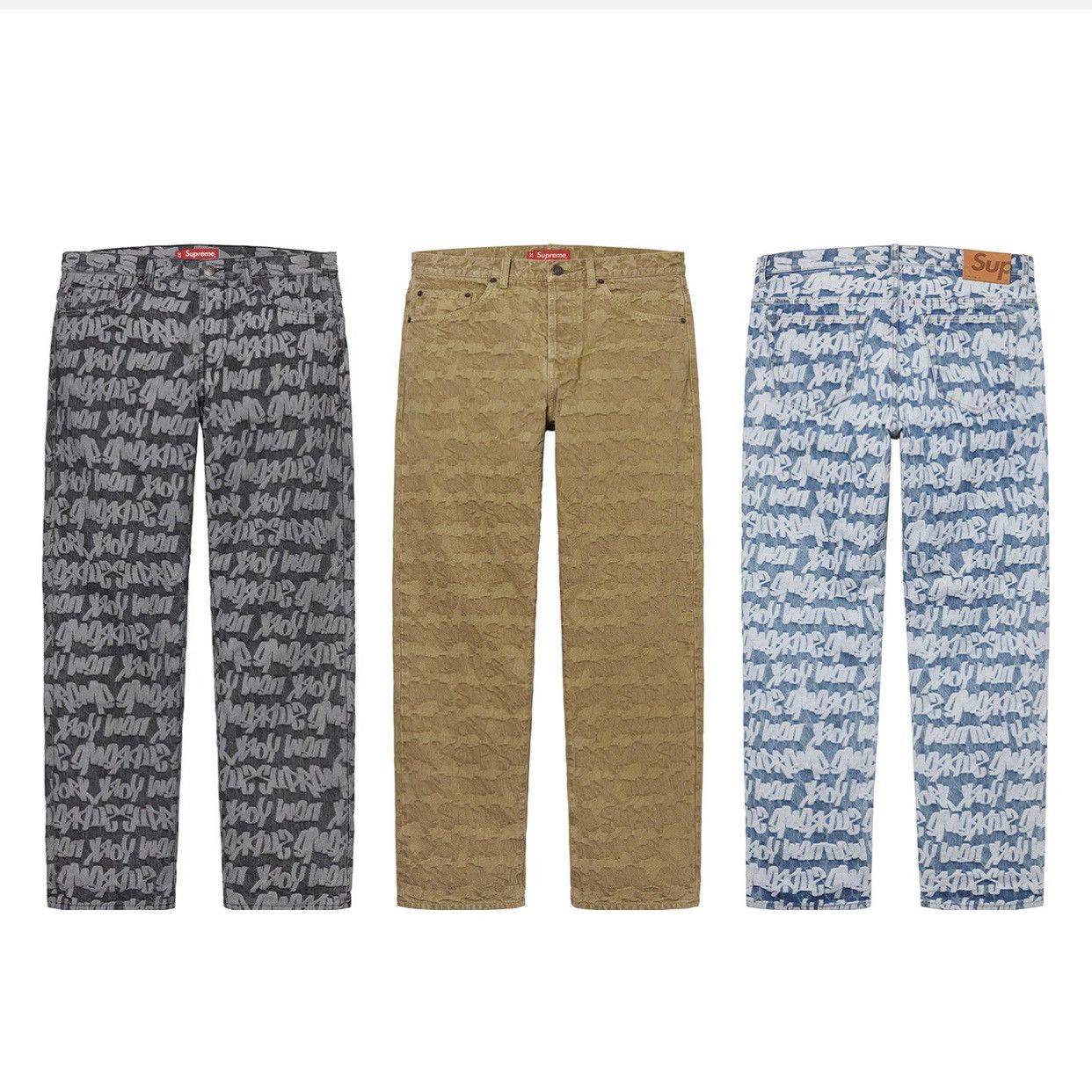 Supreme Supreme Fat Tip Jacquard Regular Jean Size US 30 / EU 46 - 8 Thumbnail
