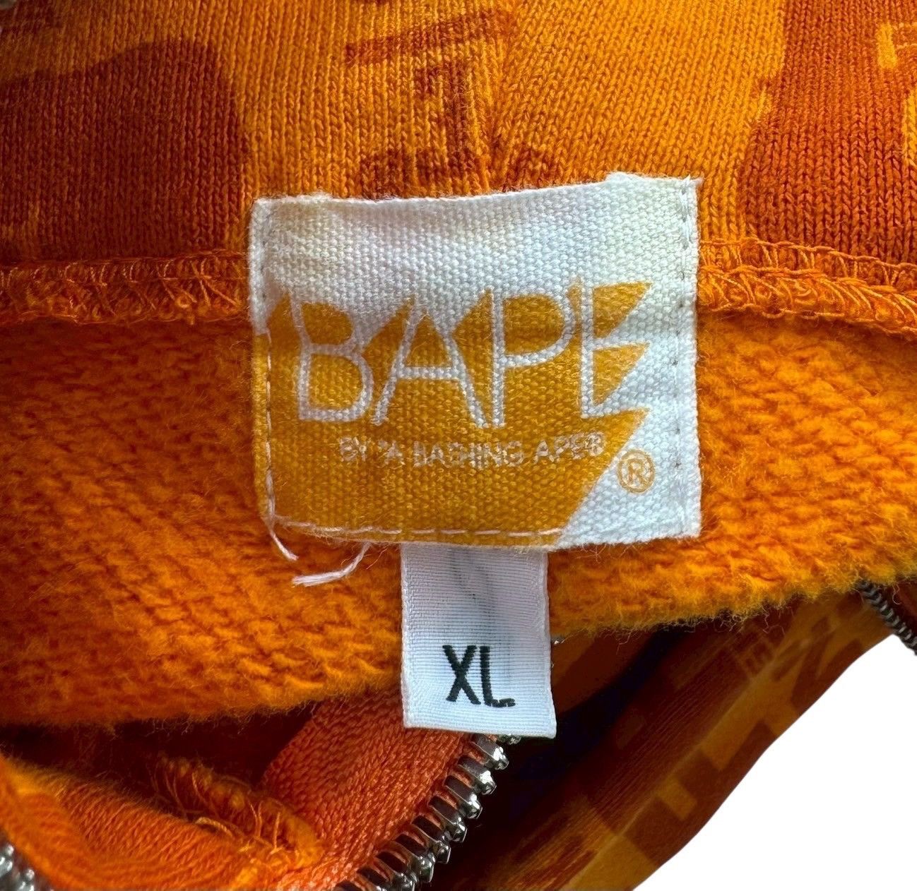 Bape BAPE Old tag full zip hoodie orange Size US XL / EU 56 / 4 - 3 Thumbnail