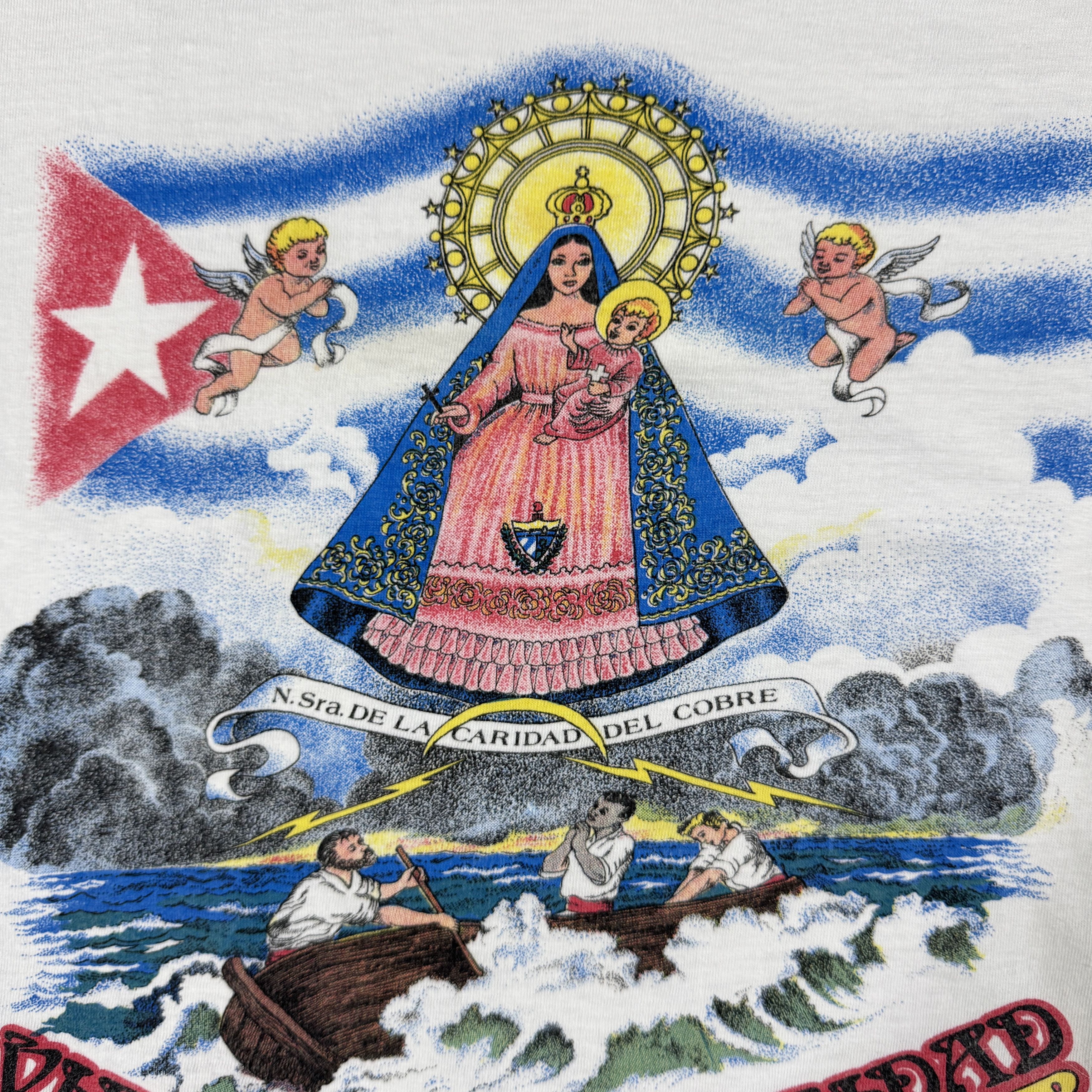 Vintage Vintage 90s Virgin Mary & Angels Shirt Size US L / EU 52-54 / 3 - 6 Thumbnail