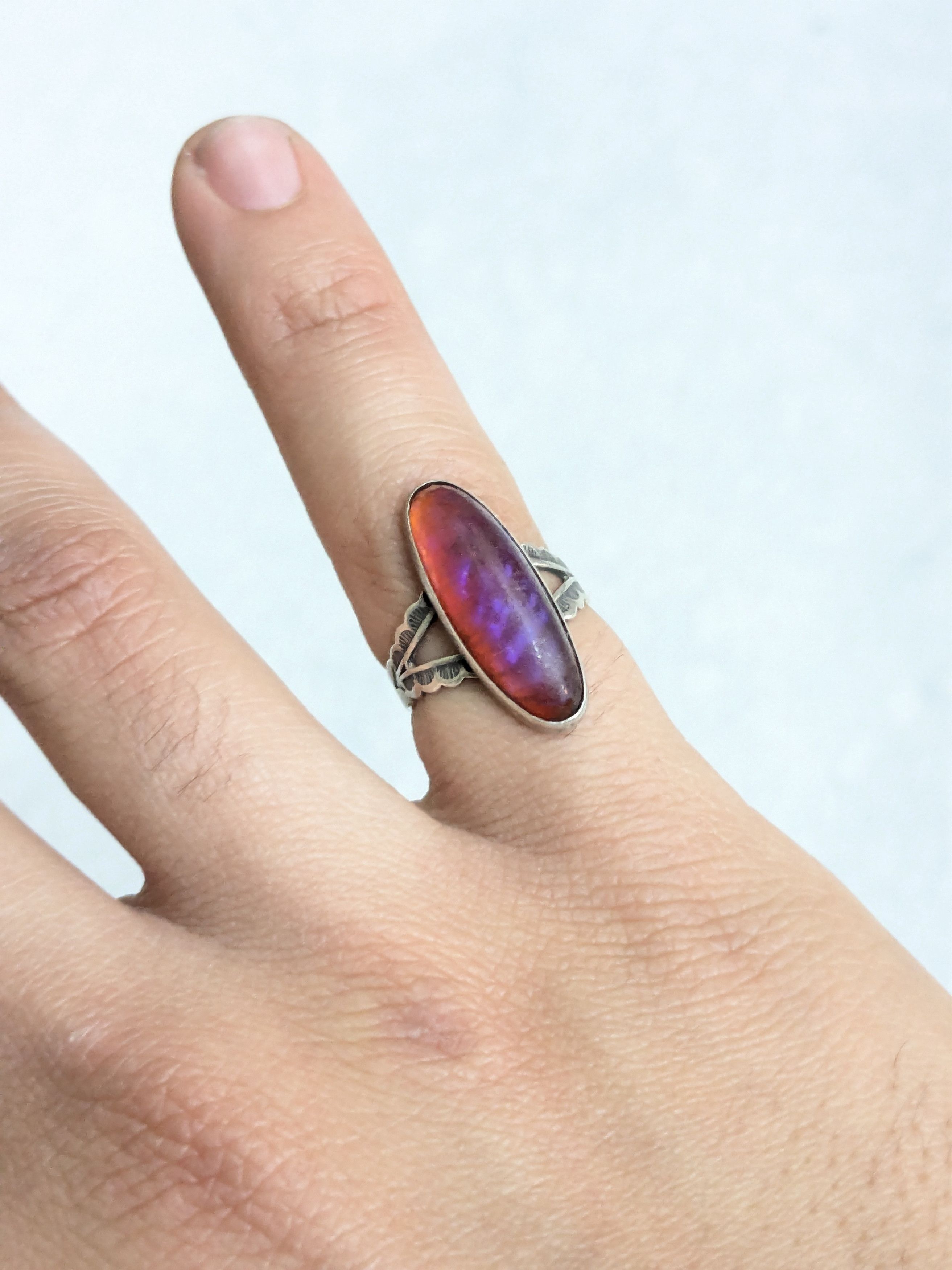 Jewelry Vintage Sterling Silver Ring Dragons Breath 5.25 Native Size ONE SIZE - 9 Thumbnail