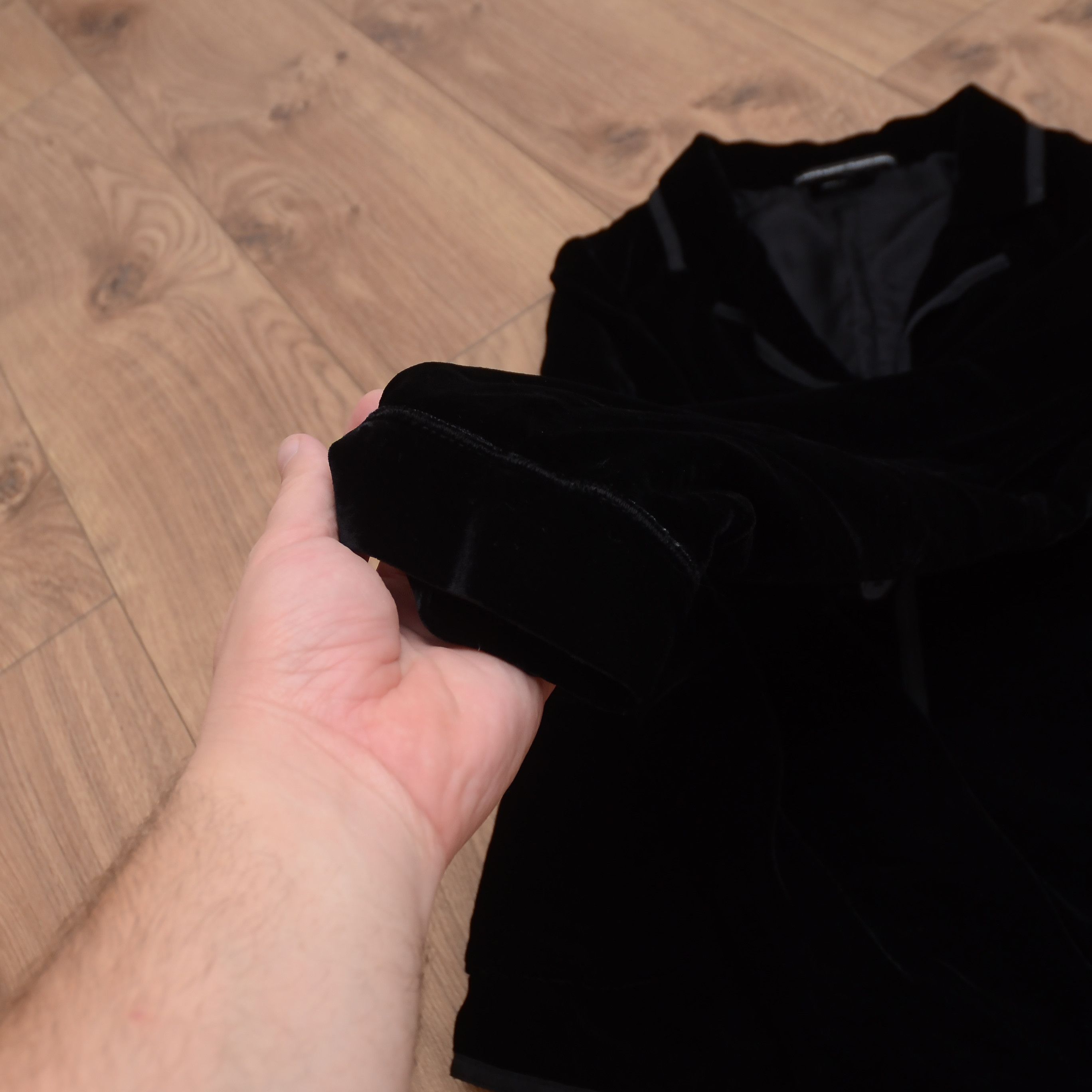 Marithe + Francois Girbaud Rare Marithé François Girbaud Black Silk Velvet Blazer Size S / US 4 / IT 40 - 9 Thumbnail