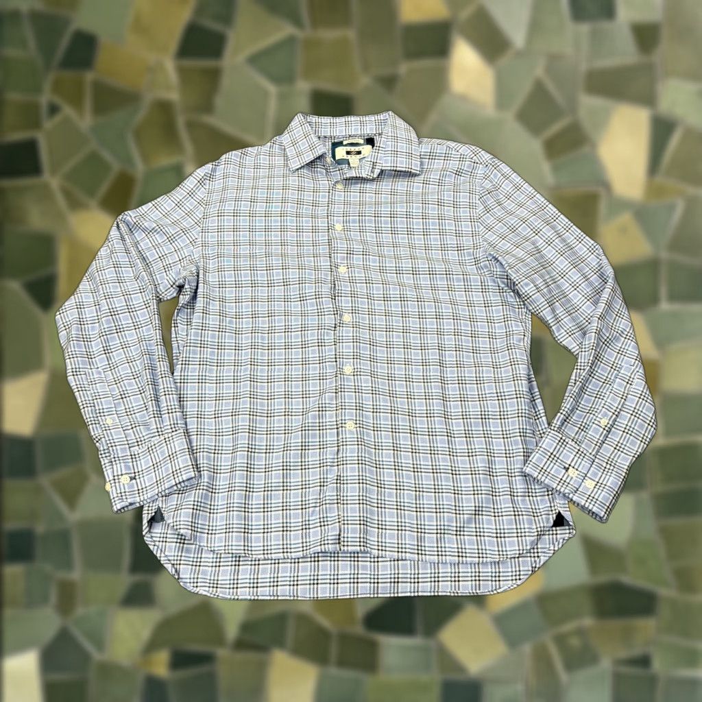 Joseph Abboud Joseph Abboud Shirt Mens Large Blue Check Non-Iron Dress Button Up Long Sleeve Size 42R - 1 Thumbnail