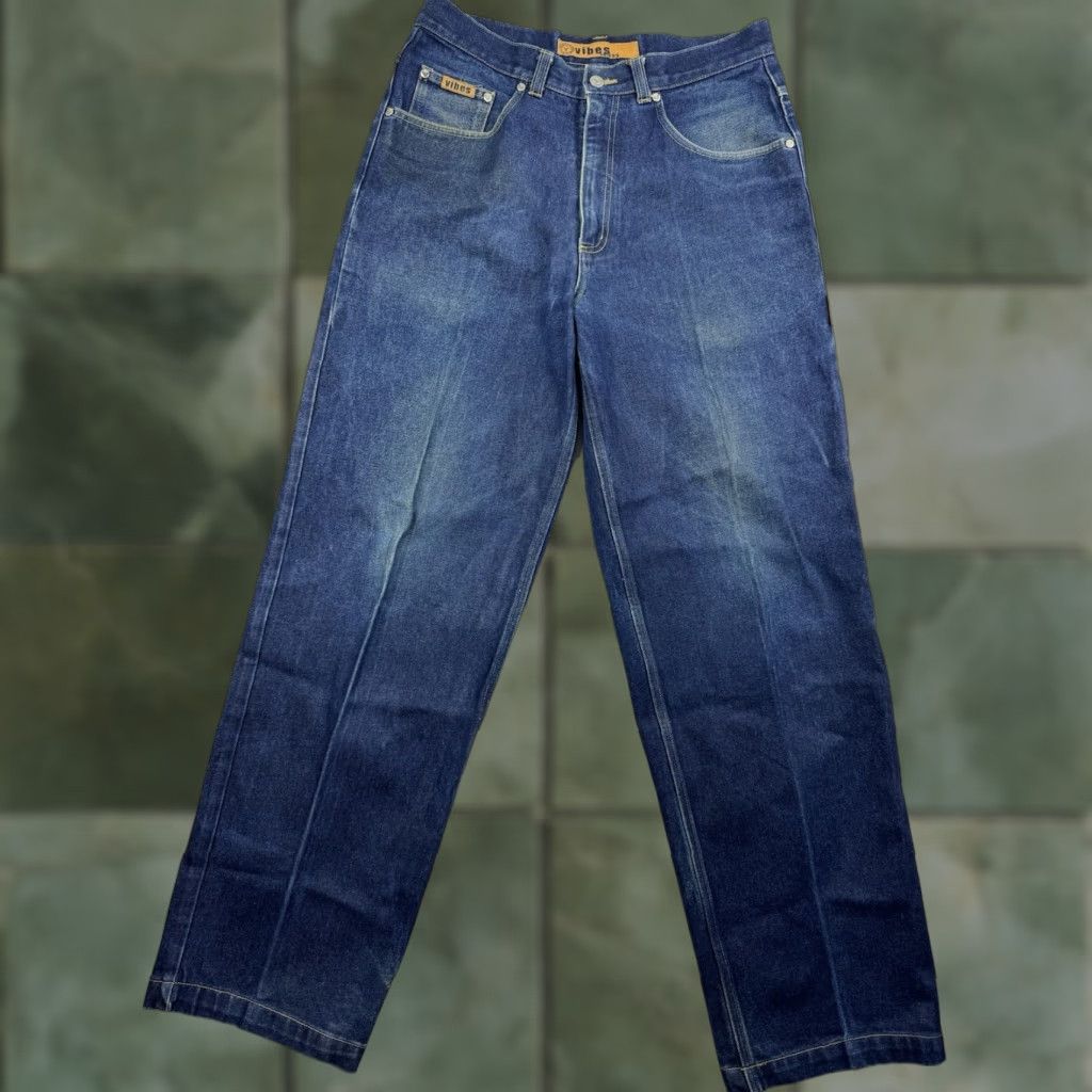 VIBE VINTAGE Vibes Jeans Mens 34x32 Denim Wide-Leg Baggy Relaxed 90s Punk Hip Hop Grunge Blue 1960s-90s Mens Size US 34 / EU 50 - 1 Thumbnail