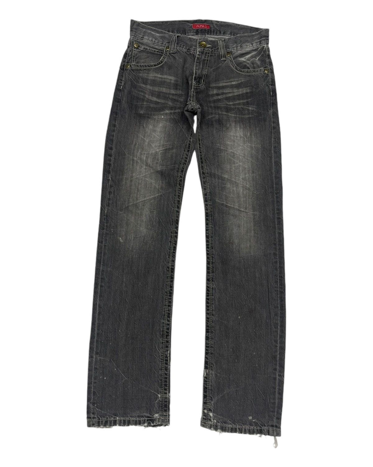 Japanese Brand 🔥AVAIL JEANS SLIM STRAIGHT DISTRESSED DENIM JEANS Size US 32 / EU 48 - 7 Thumbnail