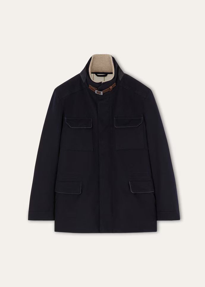 Loro Piana o1w1db10425 FAF9172 Traveller Jacket in Navy Blue Size US XXL / EU 58 / 5 - 1 Thumbnail