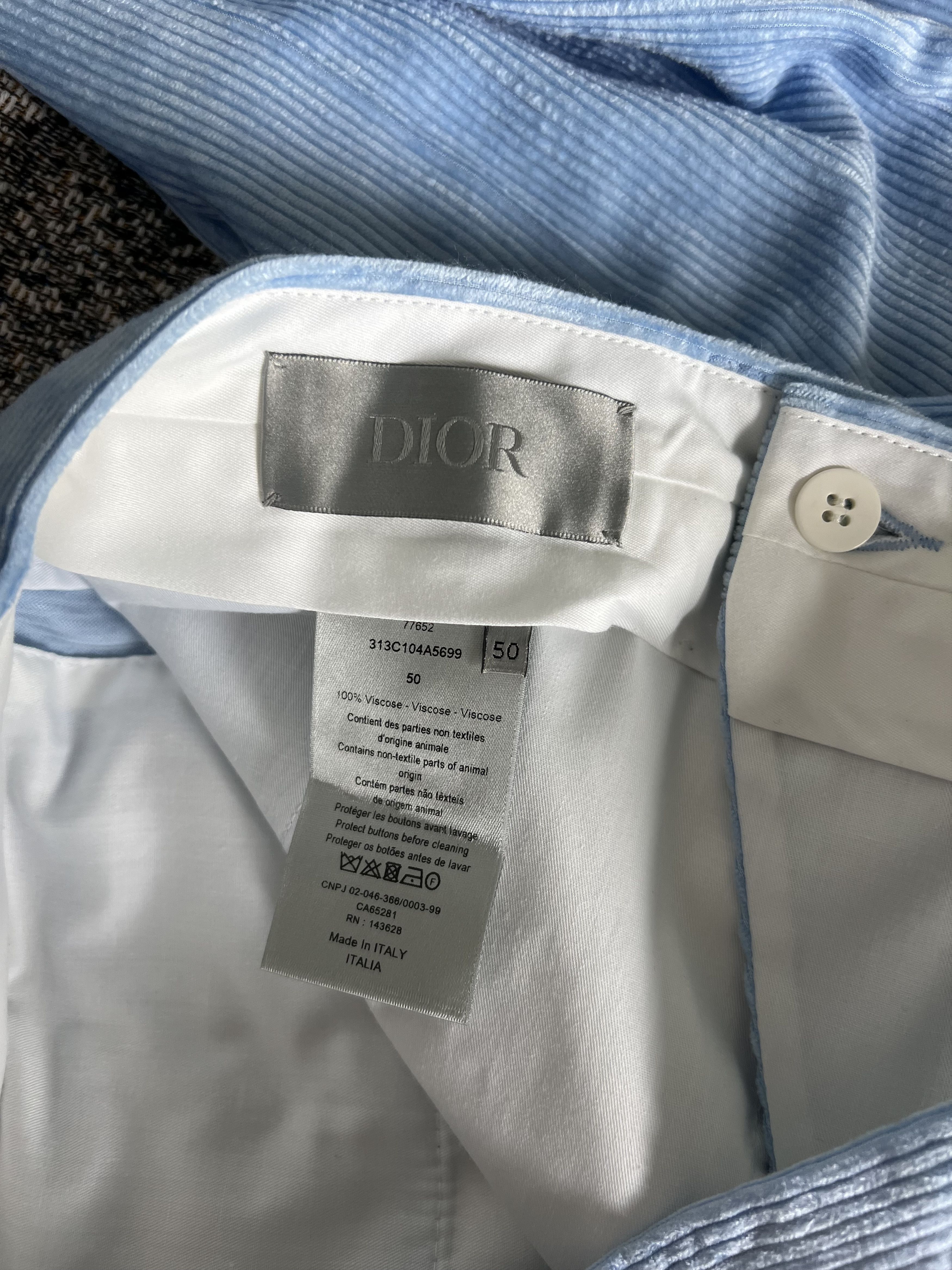 Dior × ERL Dior ERL Corduroy Pants in Baby Blue Size US 34 / EU 50 - 9 Thumbnail