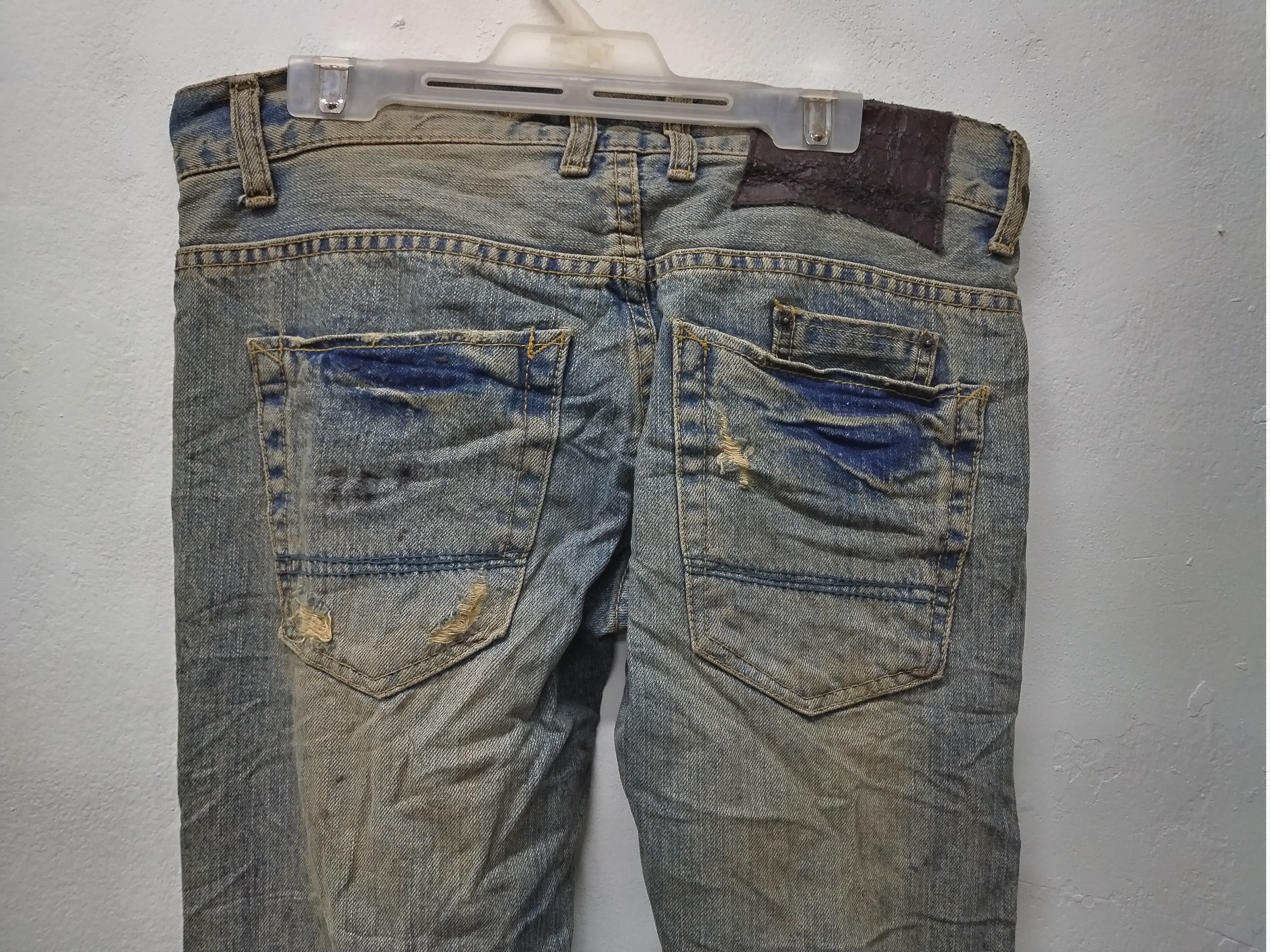 Japanese Brand × Johnbull Crazy Cool Vtg distressed Trash Flared Design John Bull Jean Size US 30 / EU 46 - 21 Thumbnail