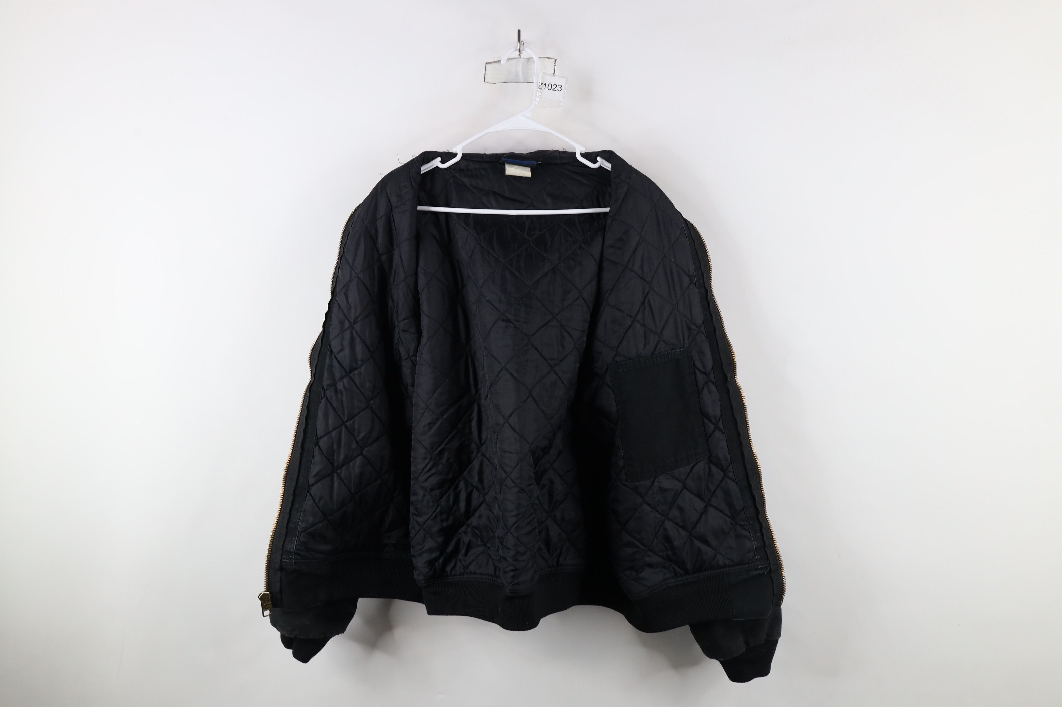 Dickies × Vintage Vintage 90s Dickies Out Quilted Canvas Hooded Jacket Black Size US XL / EU 56 / 4 - 12 Thumbnail