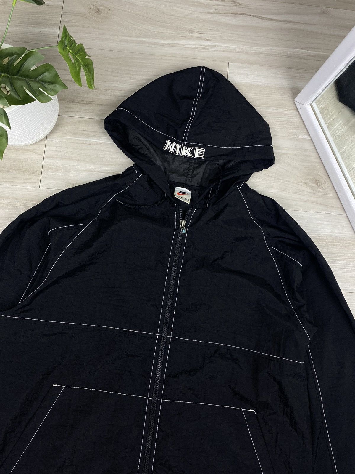 Vintage Vintage Nike Big logo Swoosh zip soccer Jacket Size US S / EU 44-46 / 1 - 6 Thumbnail