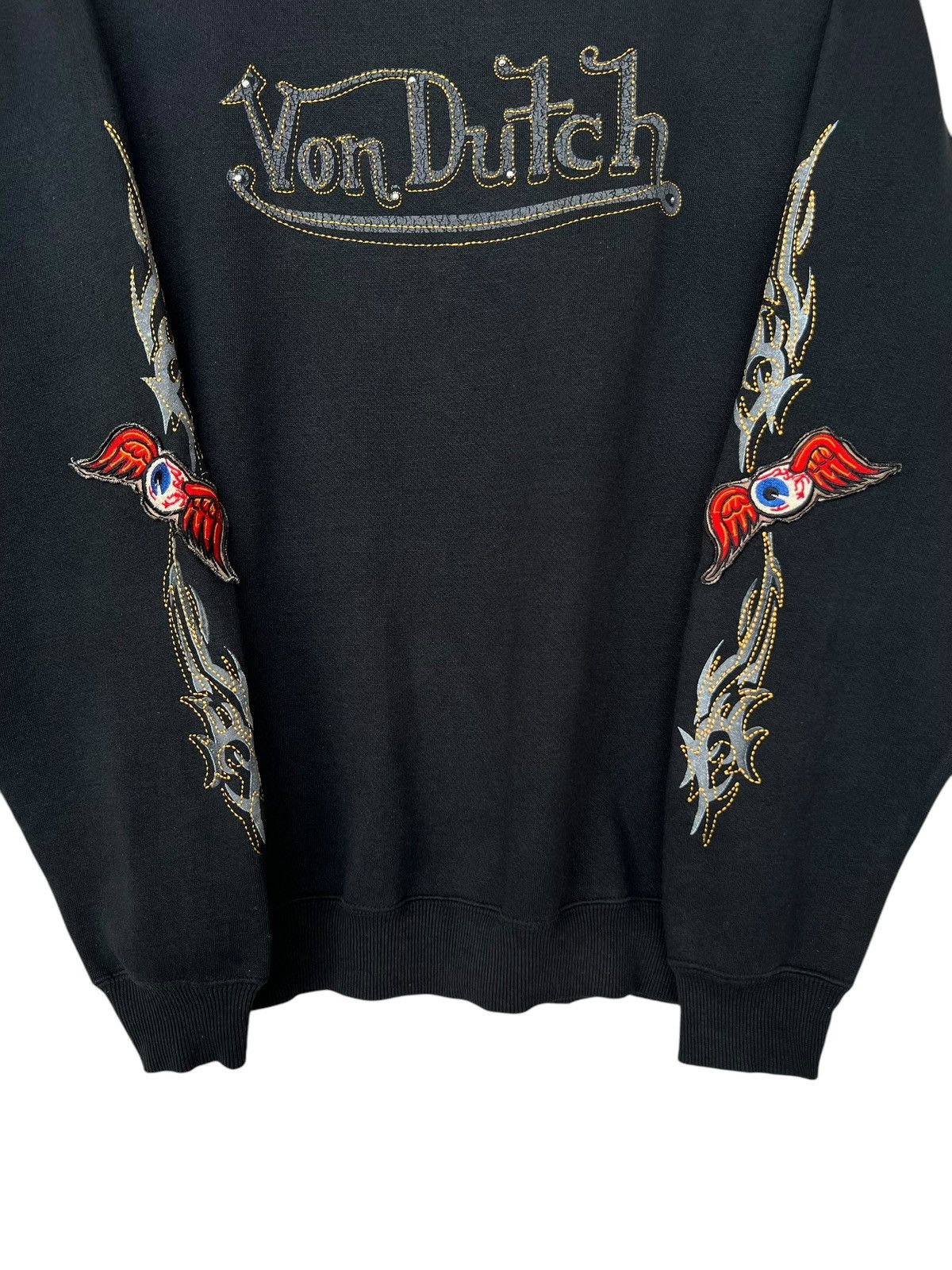 Von Dutch Vintage Von Dutch Eyes Skate Black Sweatshirt Size US L / EU 52-54 / 3 - 5 Thumbnail