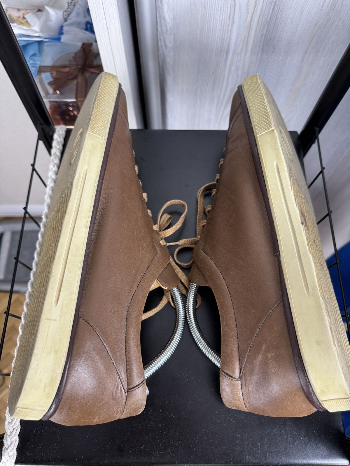 Bally BALLY Levico Italian Brown Leather Sneakers Size US 12 / EU 45 - 8 Thumbnail