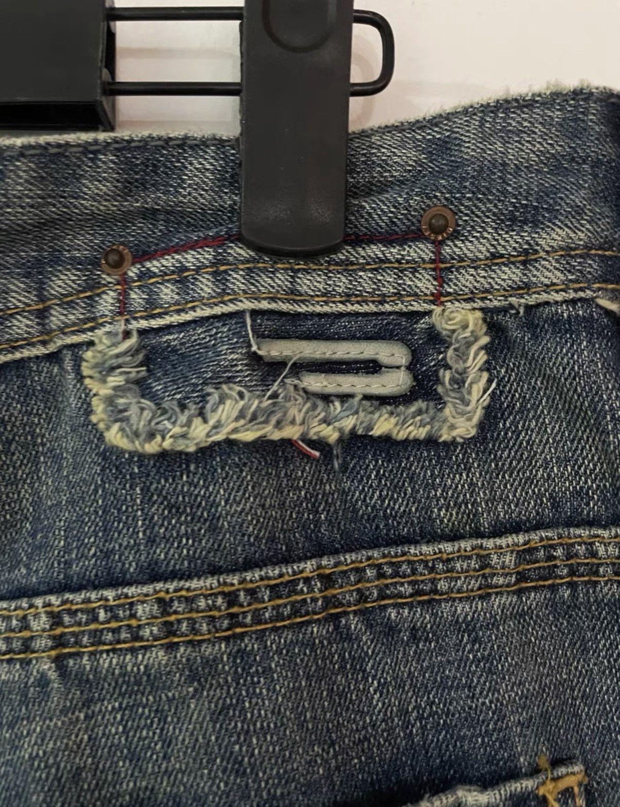 Diesel Diesel Distressed Relaxed Wide-Leg Denim Jeans Size US 34 / EU 50 - 3 Thumbnail