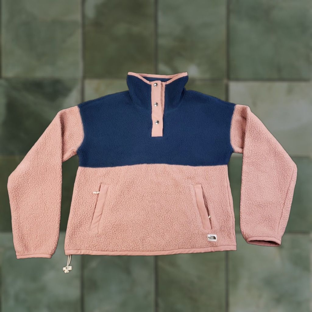The North Face North Face Jacket Small Blue Pink Sherpa Fleece Pullover Hiking Womens Size S / US 4 / IT 40 - 1 Thumbnail