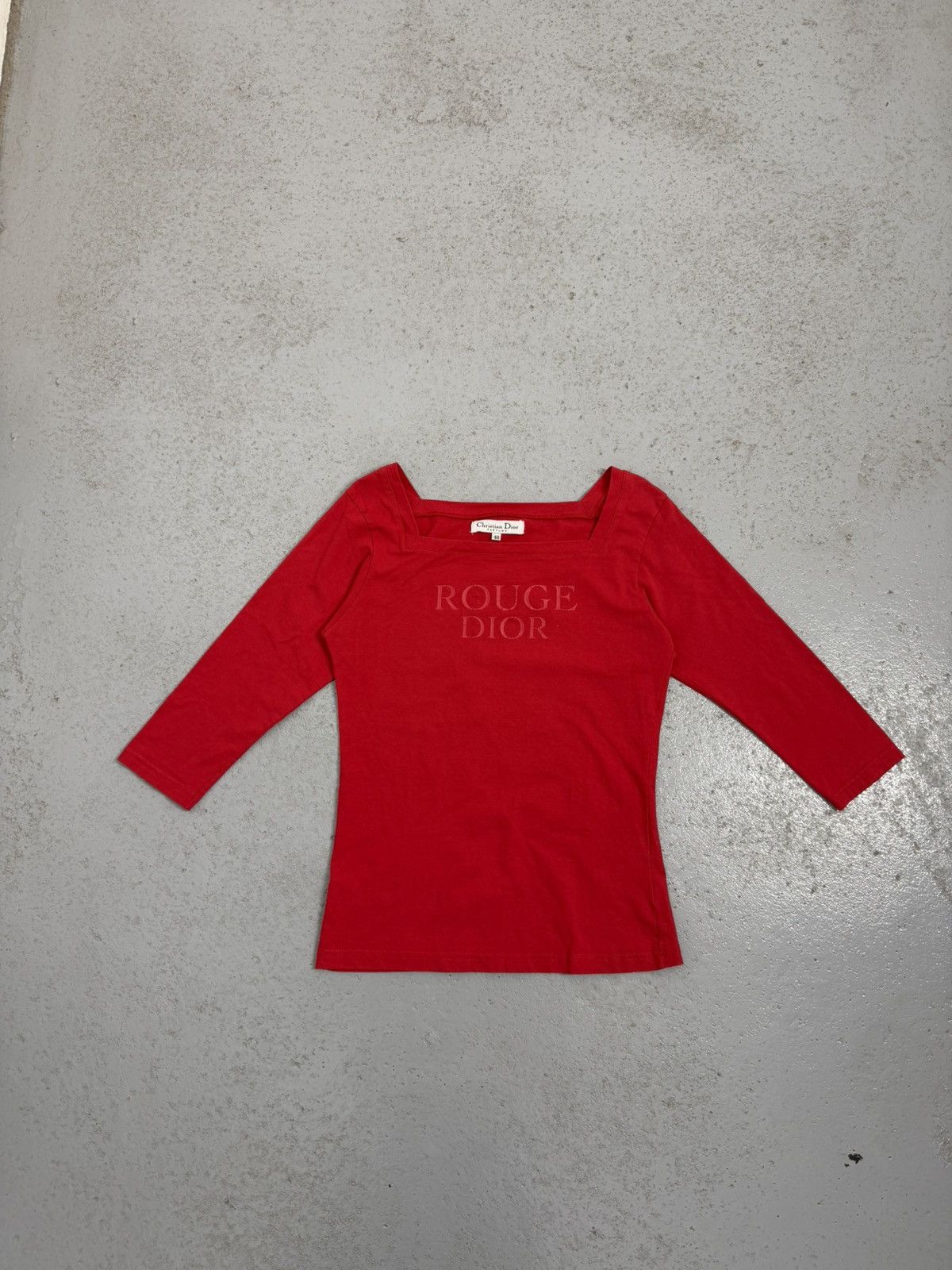 Christian Dior Monsieur Vintage Christian Dior Parfums Rouge Dior T-Shirt Size S / US 4 / IT 40 - 1 Thumbnail