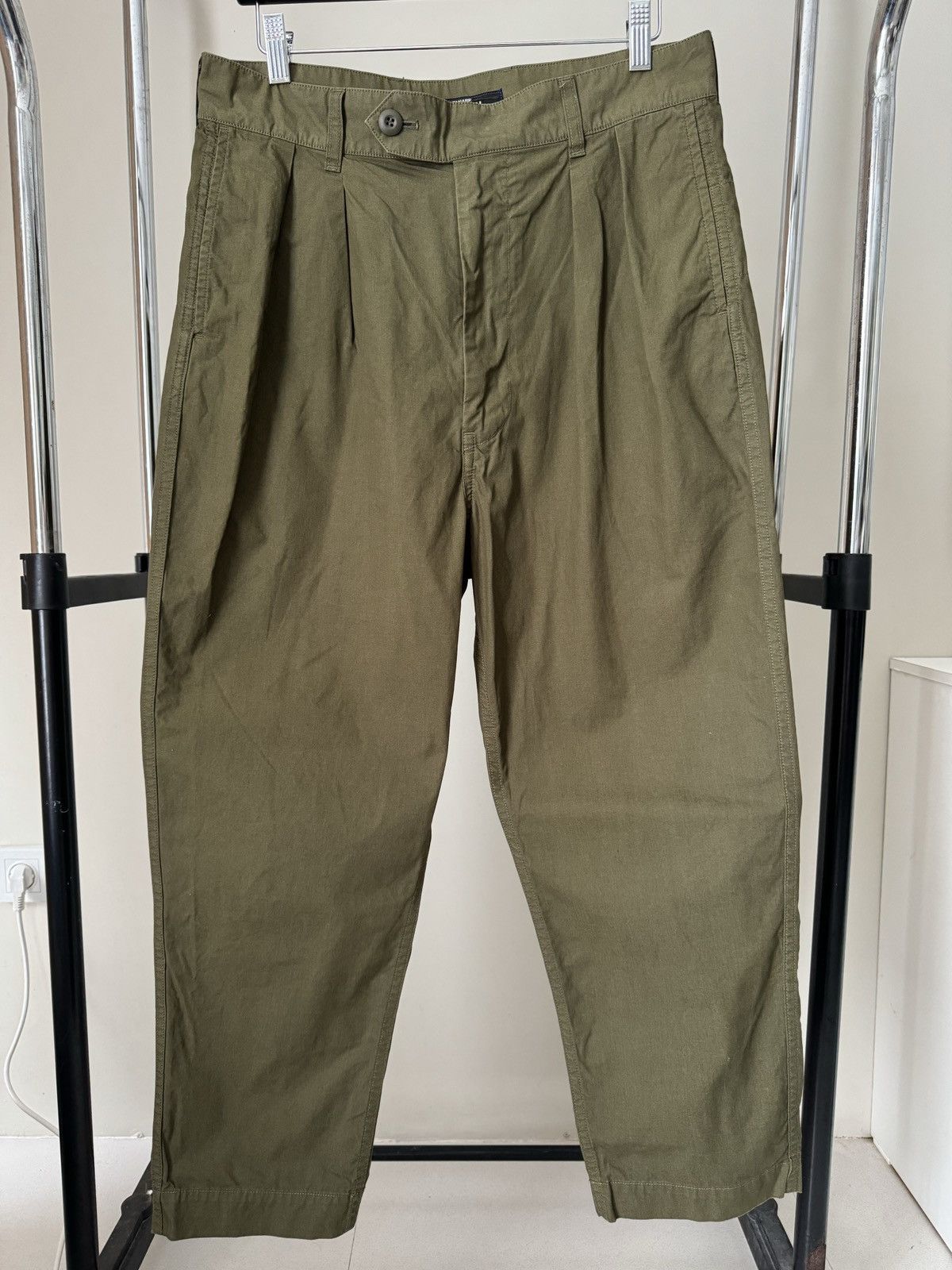 Comme des Garcons × Junya Watanabe Green Pleated pants Size US 31 - 1 Thumbnail