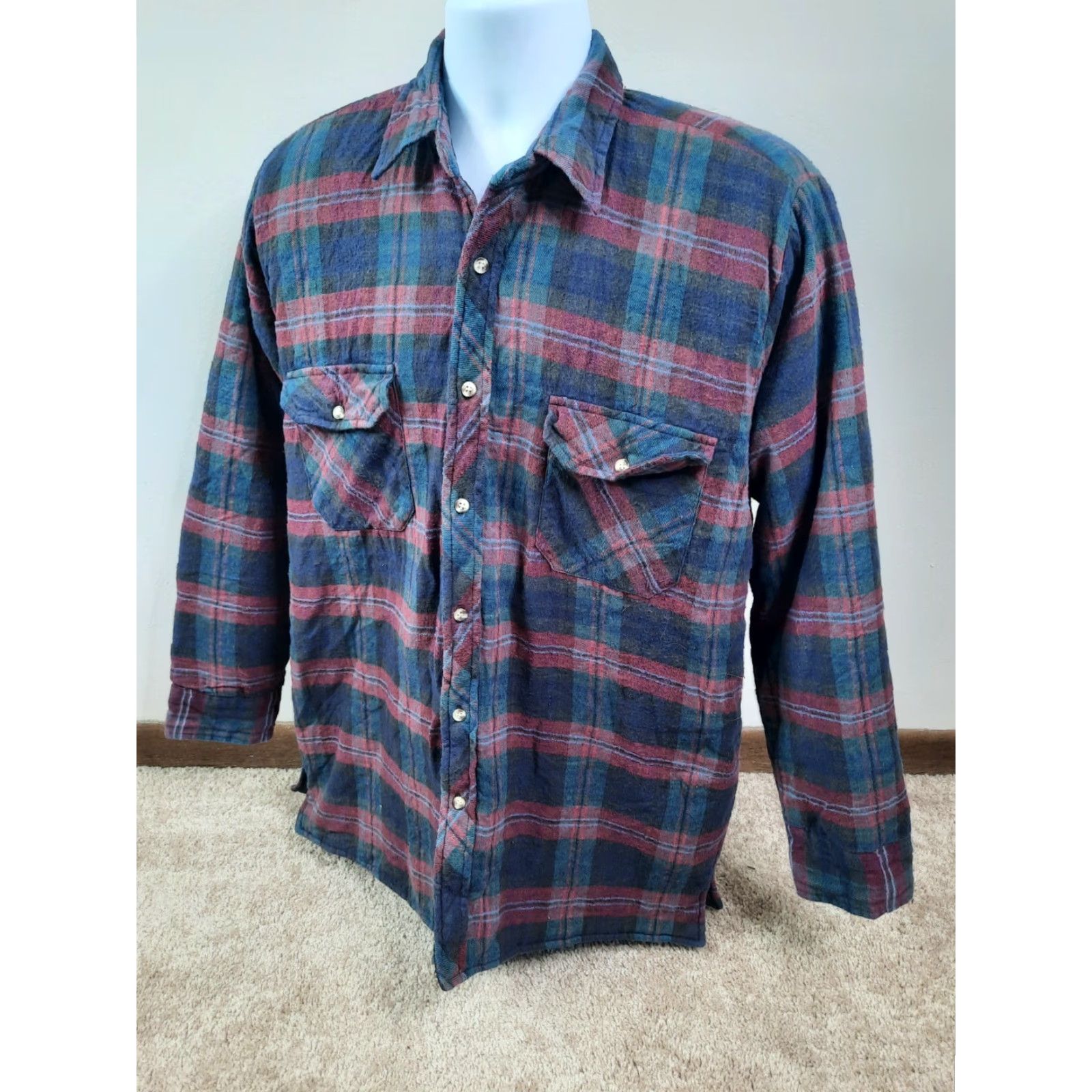 Vintage **VINTAGE ANDOVER TRAIL MEN'S PLAID FLANNEL COAT LARGE LINER QUILTED** User: **VINTAGE ANDOVER TRAIL MEN'S PLAID FLANNEL LINER QUILTED COAT LARGE** Size US L / EU 52-54 / 3 - 4 Thumbnail