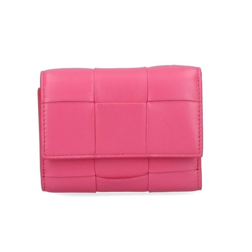 Bottega Veneta o1n1vont1124 Size: OS / Cassette Tri-Fold Zip Wallet Pink Size ONE SIZE - 1 Thumbnail