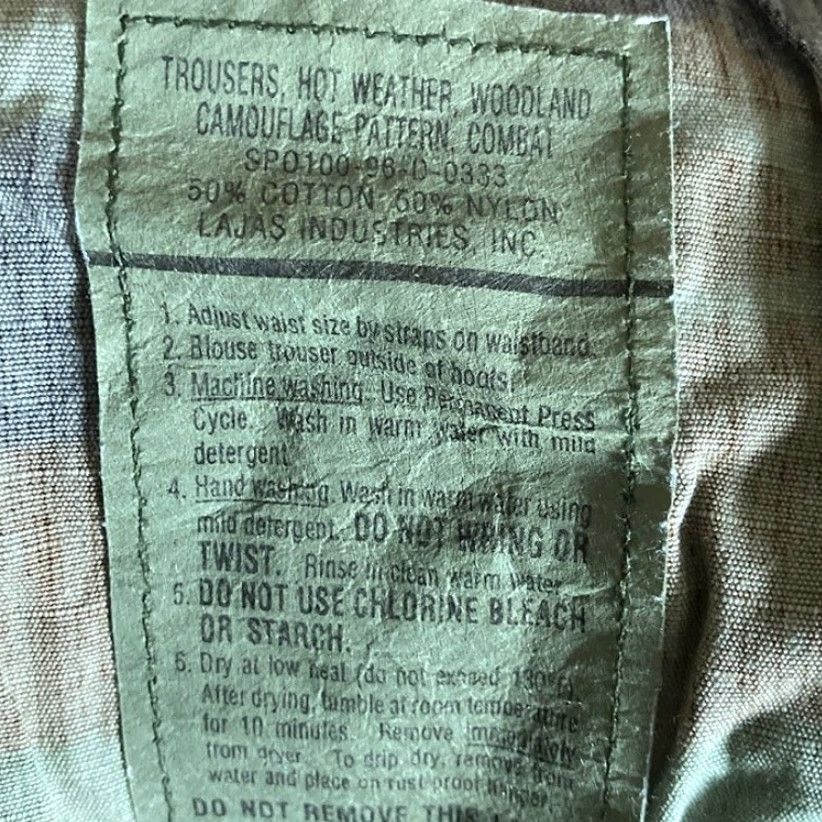 Vintage VINTAGE Military Army Combat Unisex M-65 field Trousers Green Woodlands Camo Uniform MR Size US 31 - 5 Thumbnail