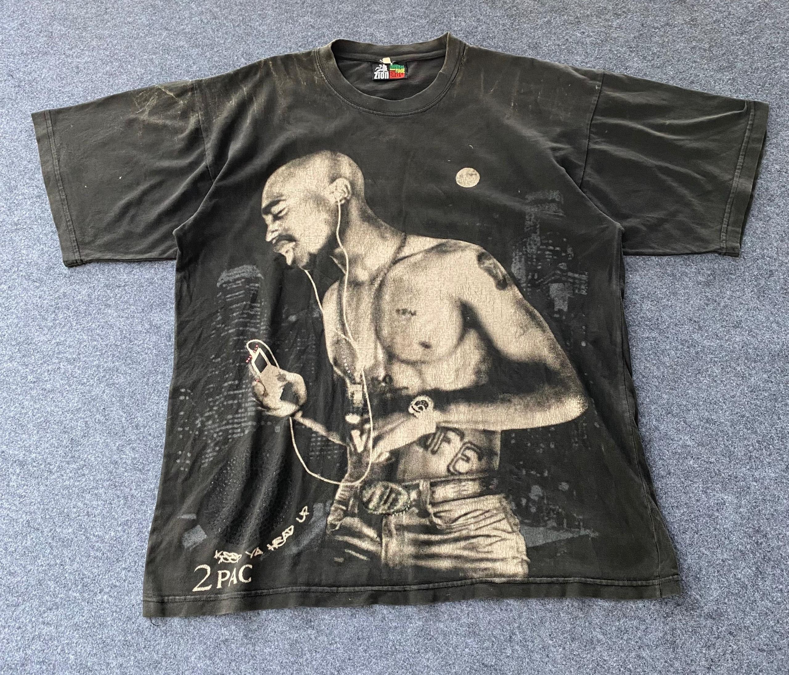Rap Tees Vintage Tupac Fullprint Rapper Tshirt Size US XL / EU 56 / 4 - 1 Thumbnail