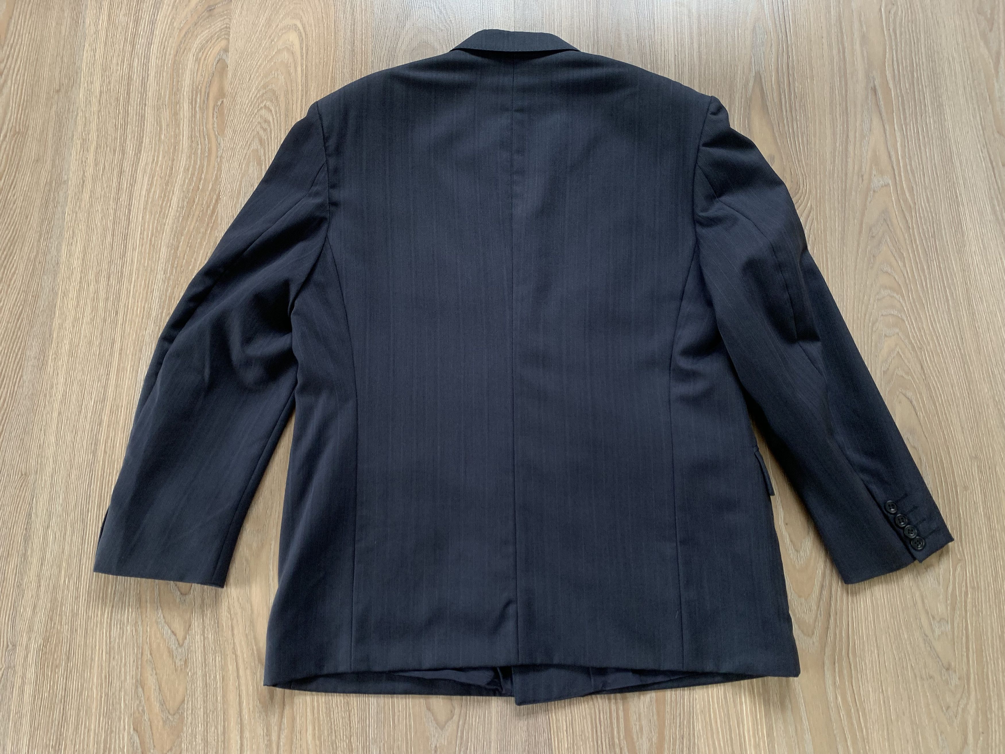 Christian Dior Monsieur Christian Dior Vintage Navy Blue Wool Stripe Blazer Size 42R - 3 Thumbnail