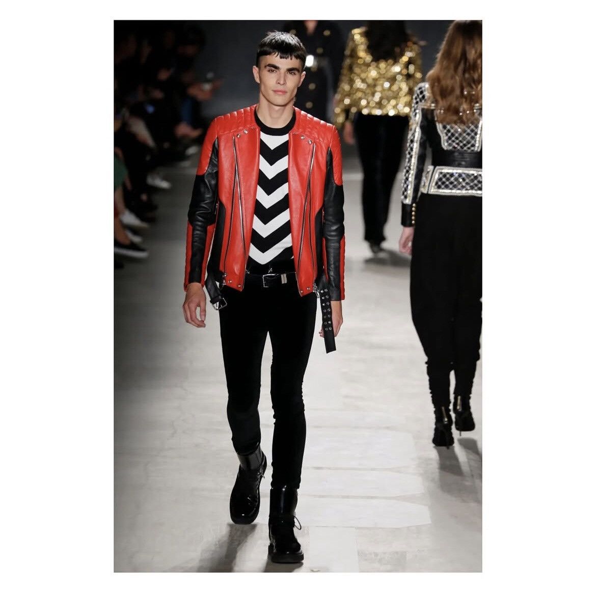 AW15 Balmain x h&m runaway biker jacket