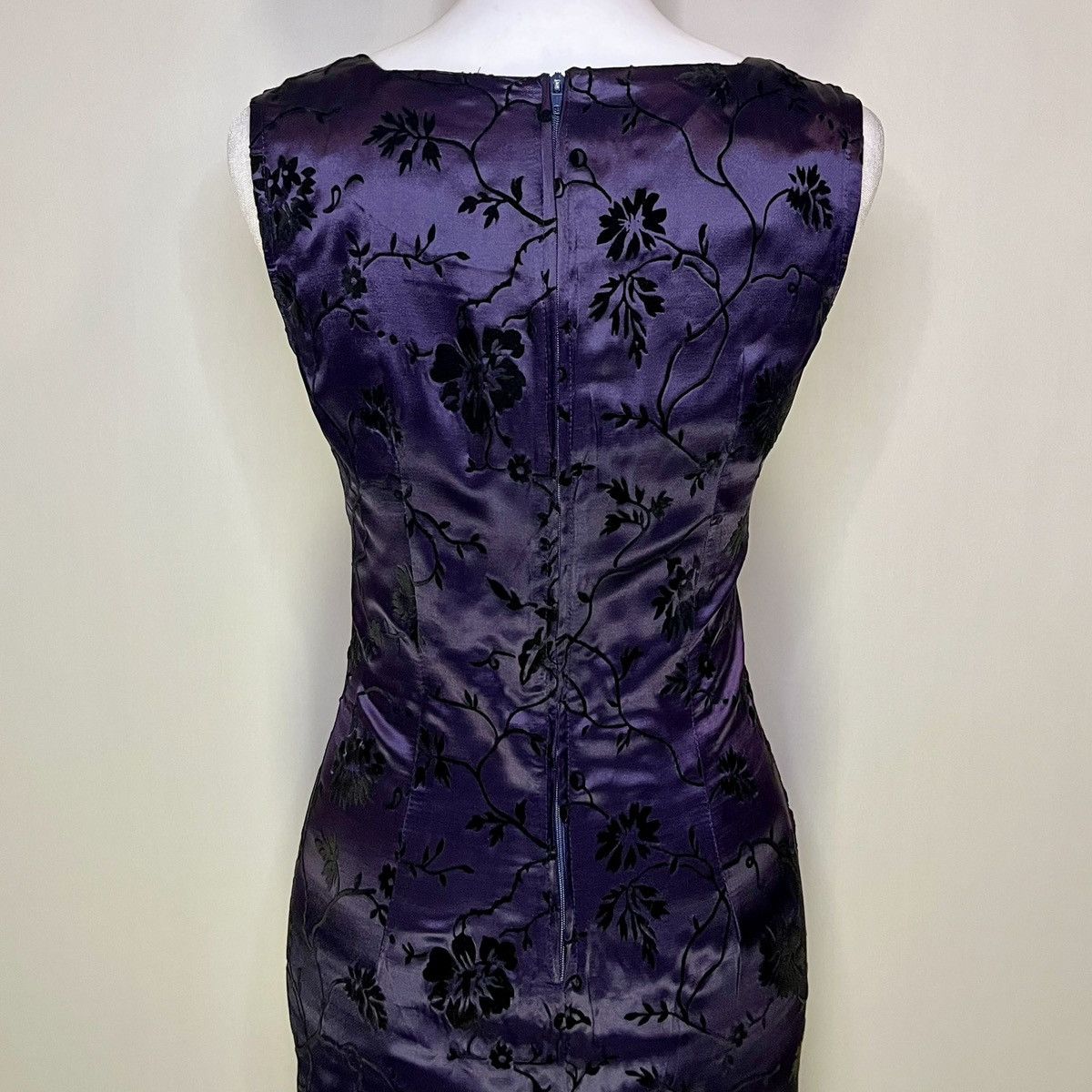 Vintage y2k 90’s VTG Street Flowers Floral Gothic Vampy Prom Dress Size M / US 6-8 / IT 42-44 - 7 Thumbnail