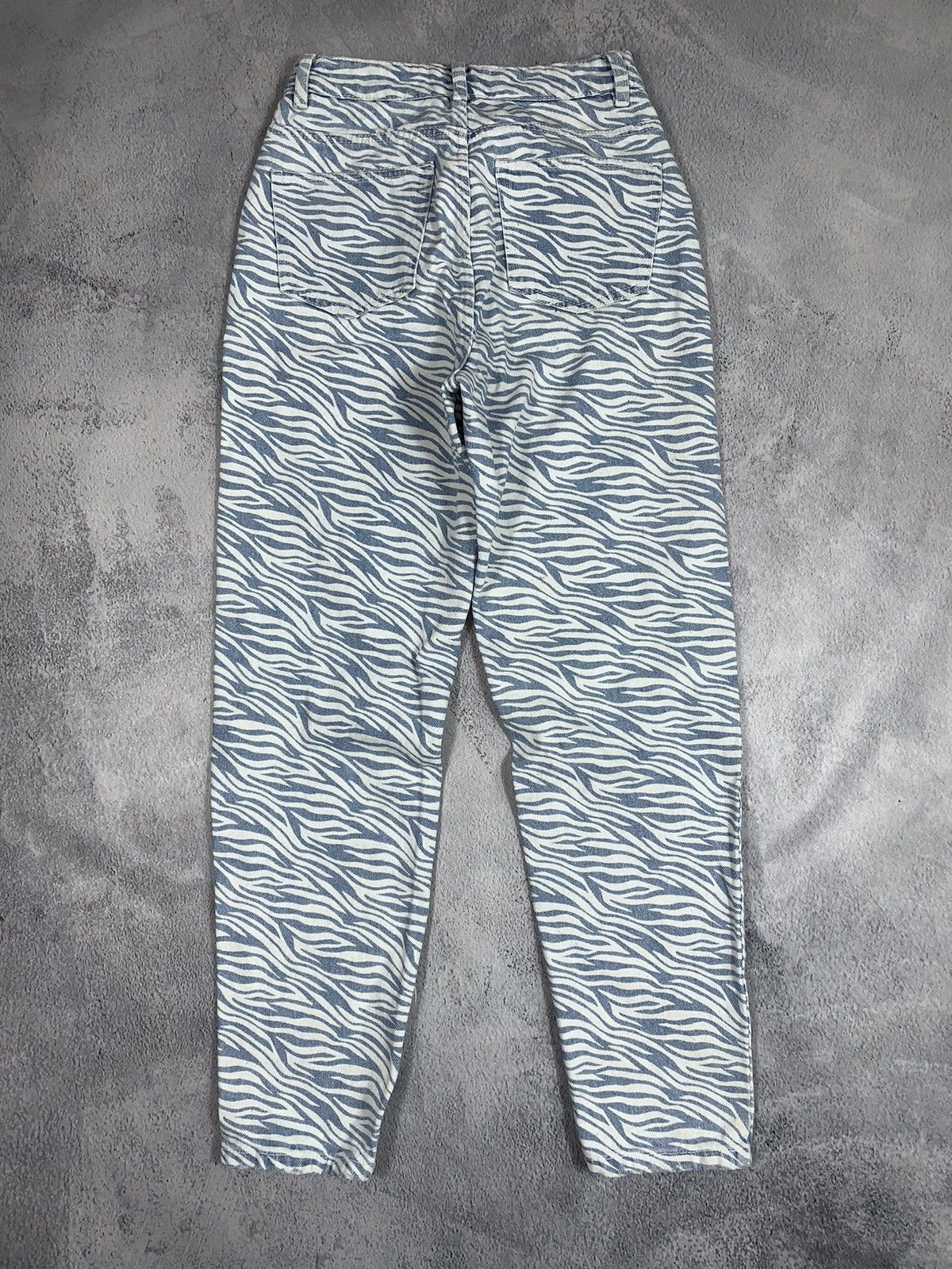 Japanese Brand × Vintage Vintage Y2K mom zebra denim pants trousers size japanese 24 Size 24" / US 00 / IT 34 - 1 Thumbnail
