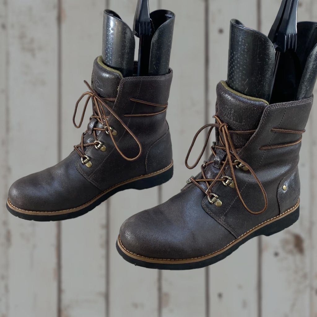 The North Face VINTAGE The North Face Womens Ankle Brown Leather Lace Up Ice Pick Sole Boots Size 9 Size US 7 / IT 37 - 1 Thumbnail