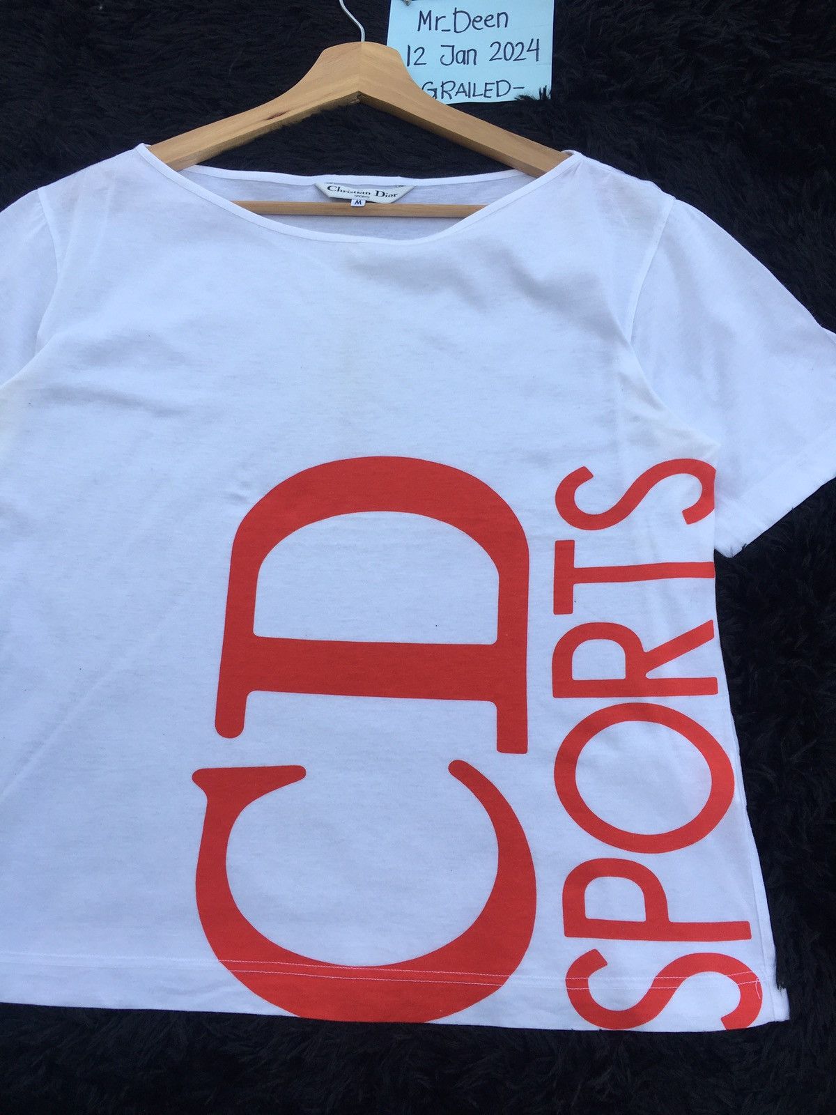Christian Dior Monsieur Rare Vintage Christian Dior Sports Spellout Tshirt Size S / US 4 / IT 40 - 6 Thumbnail