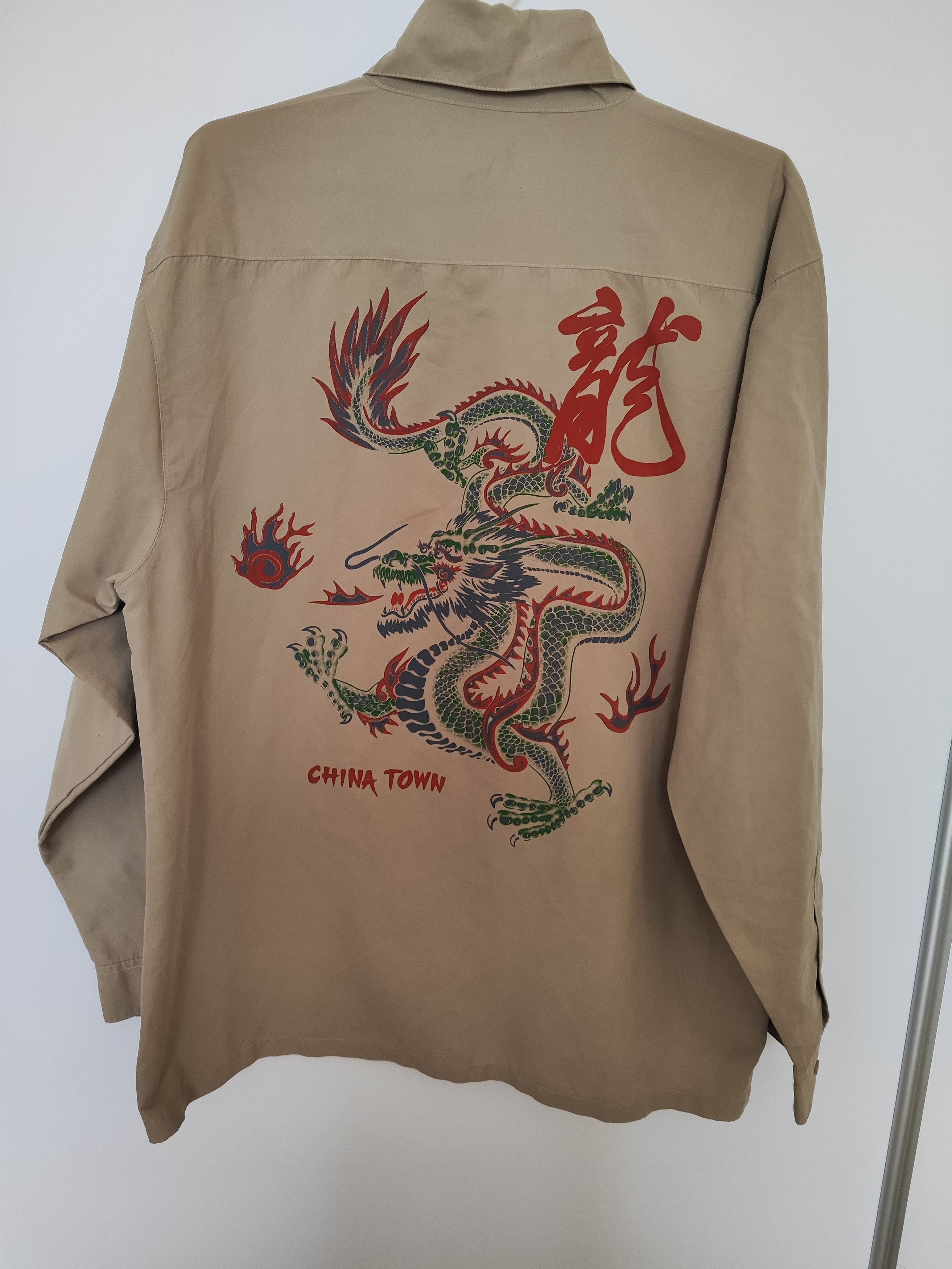 Japanese Brand × Vintage Vintage Dragon Shirt XL – Chinatown Style Streetwear Size US XL / EU 56 / 4 - 3 Thumbnail