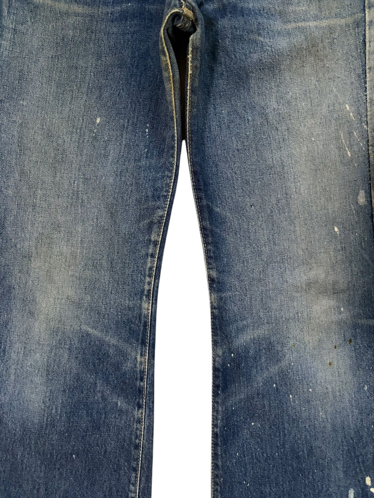 Japanese Brand × Jean Vintage Japanese Brand Mud Wash Painted Flare Jeans Size 27" / US 4 / IT 40 - 5 Thumbnail