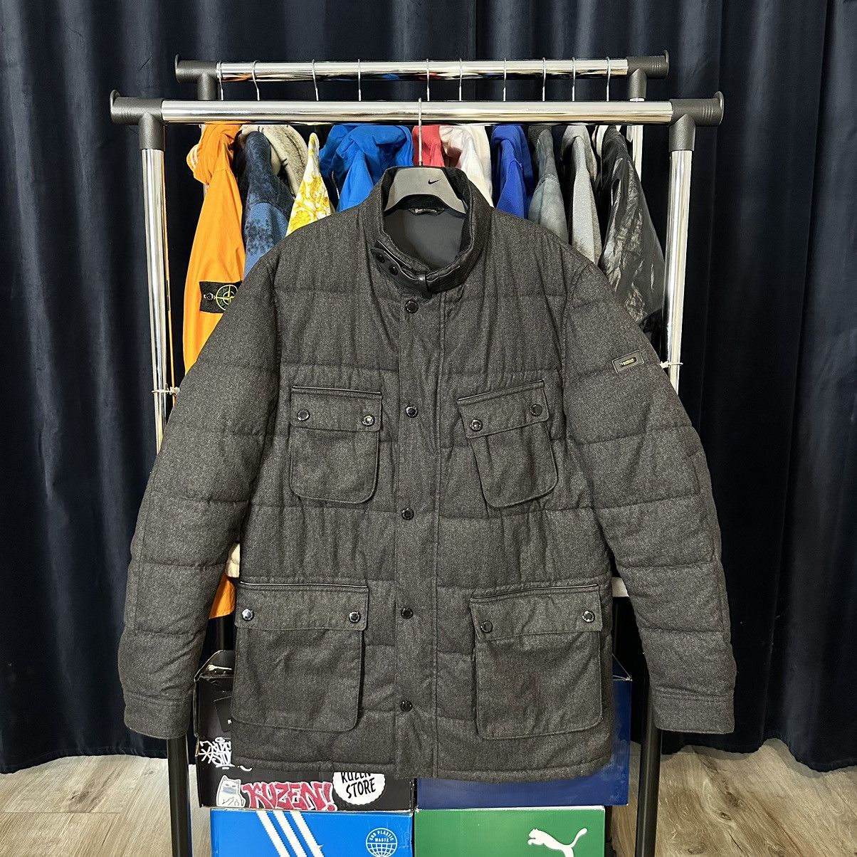 image of Barbour Men’S Fibre Down Parka Jacket in Grey, Men's (Size Large)