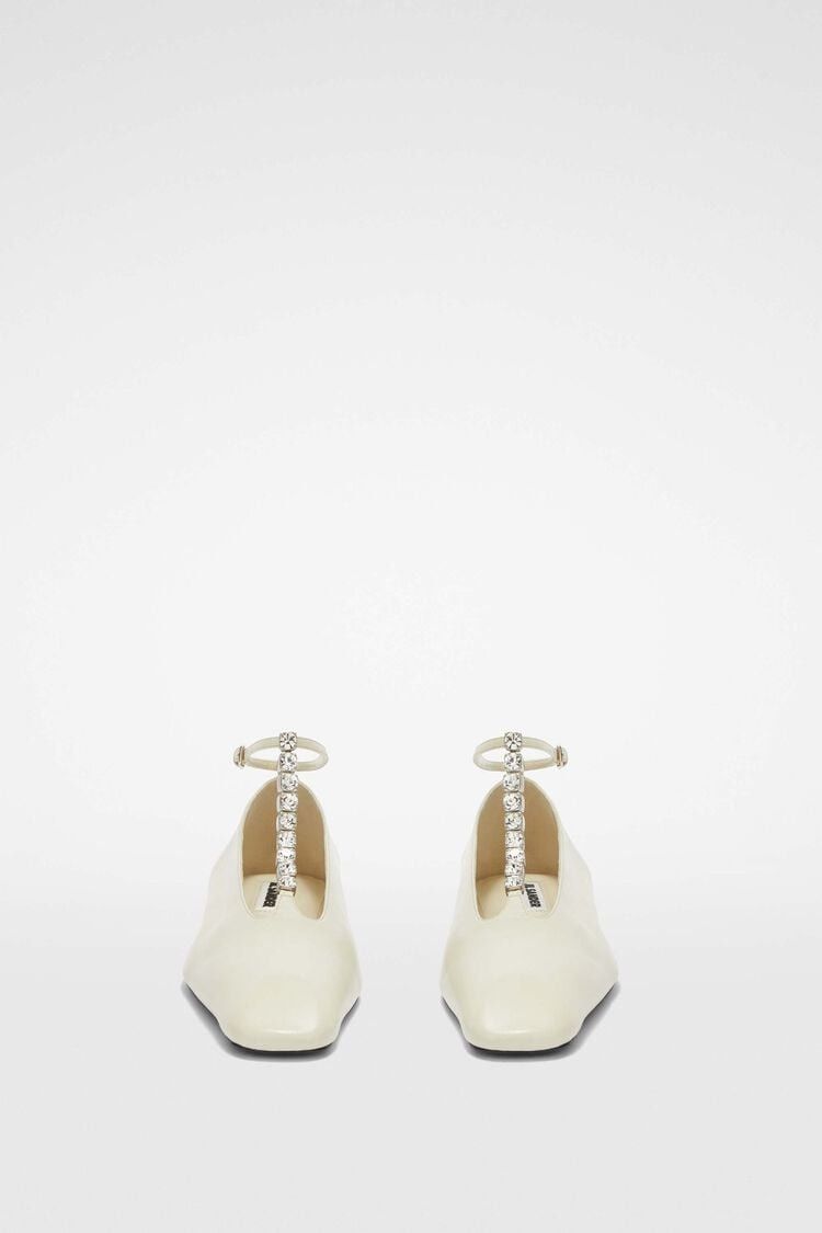 Jil Sander o1w1db10825 Ballerinas in Cream Size US 9 / IT 39 - 2 Thumbnail