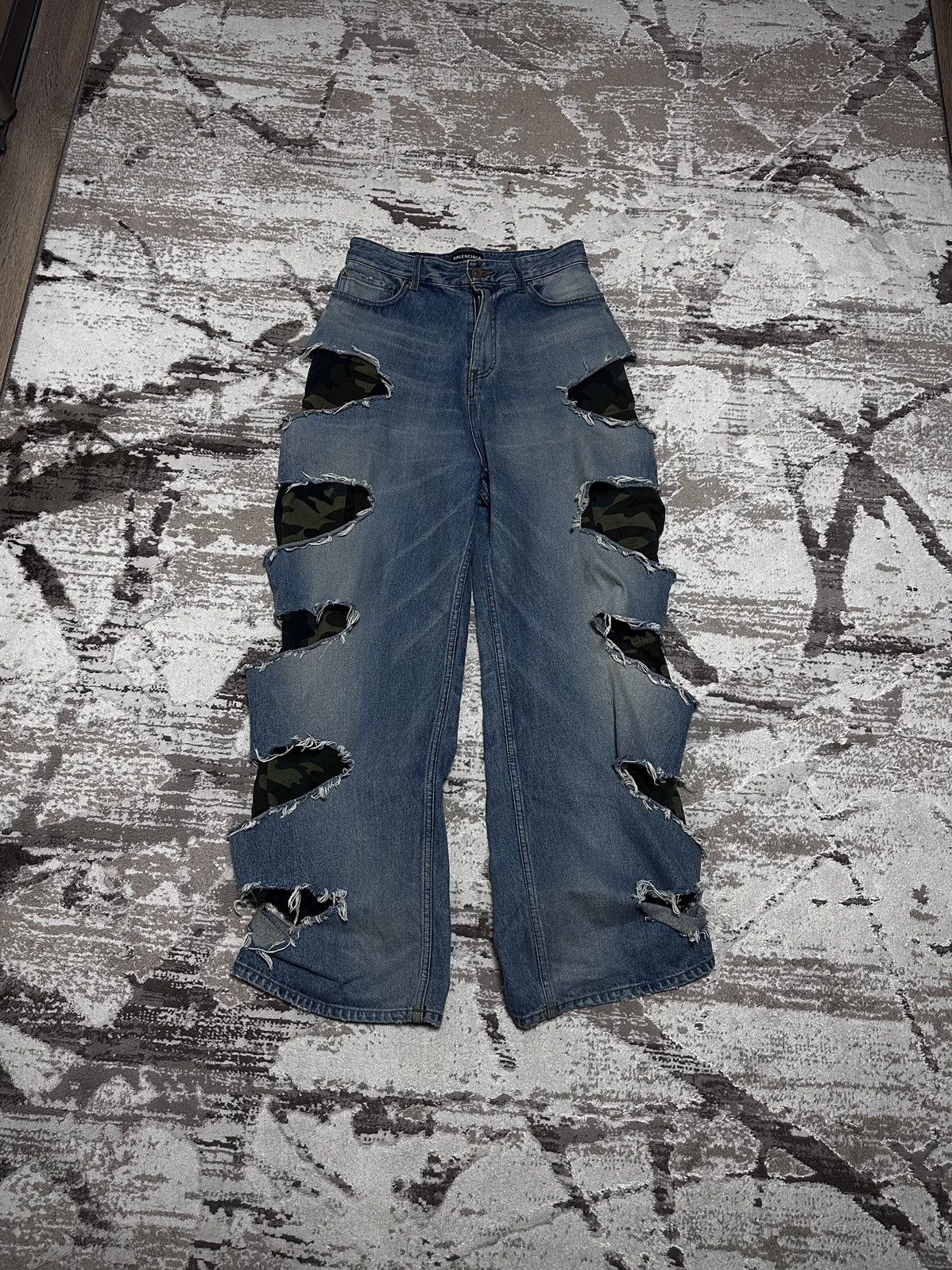 Balenciaga Slashed Jeans | Grailed