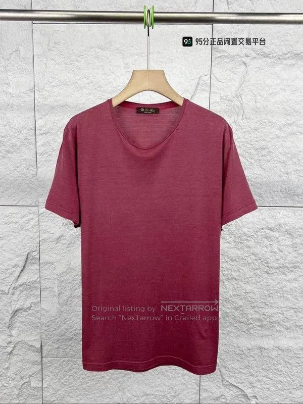 Loro Piana Loro Piana Solid Round Neck Casual Short. Size US L / EU 52-54 / 3 - 4 Thumbnail