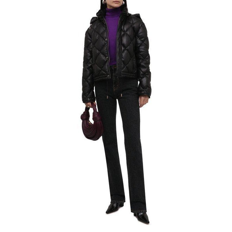 Saint Laurent Paris Saint Laurent Hooded Lambskin Leather Down Jacket Sz 40 Size M / US 6-8 / IT 42-44 - 8 Thumbnail