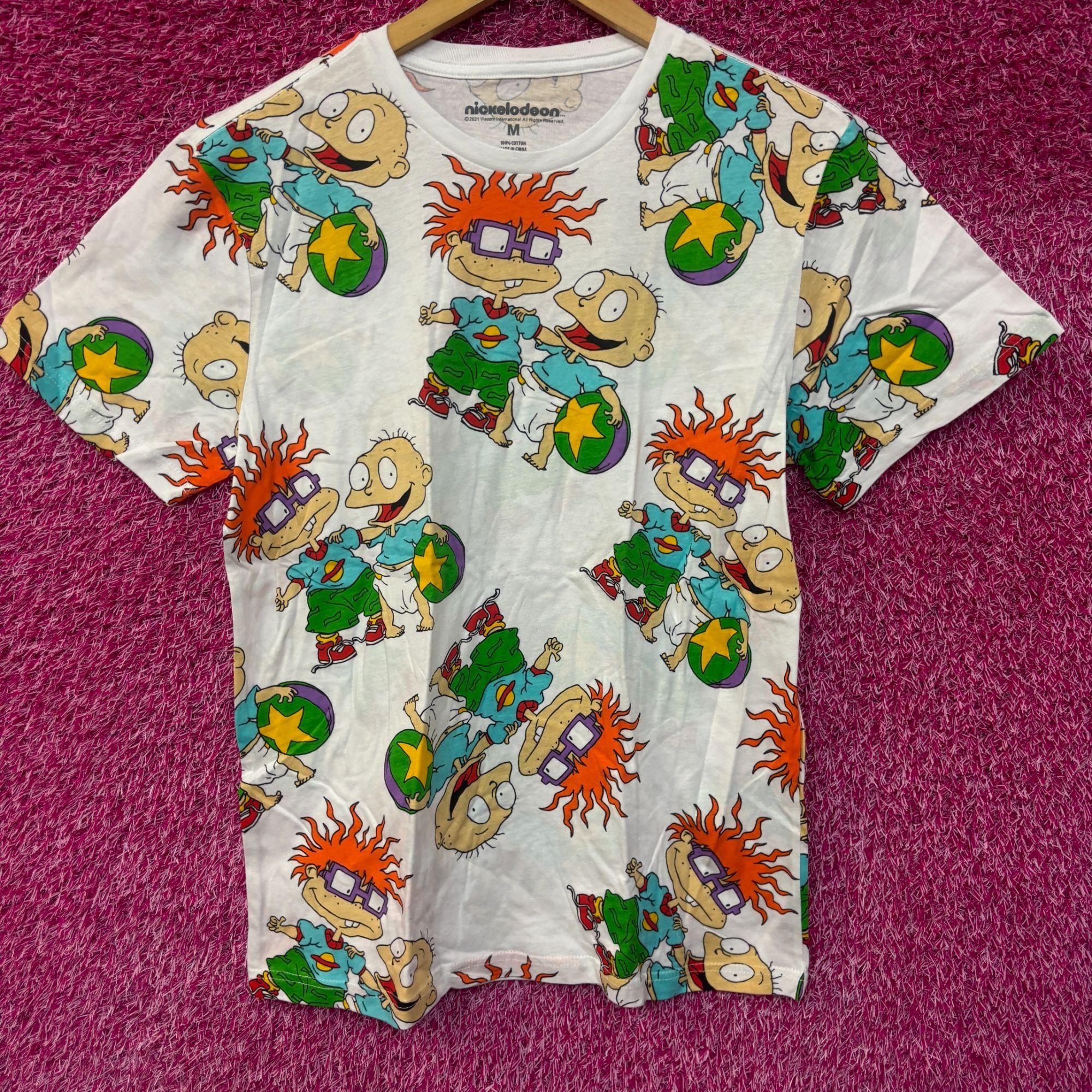 Nickelodeon Rugrats Tommy and Chucky all over print Tshirts size medium Size US M / EU 48-50 / 2 - 1 Thumbnail