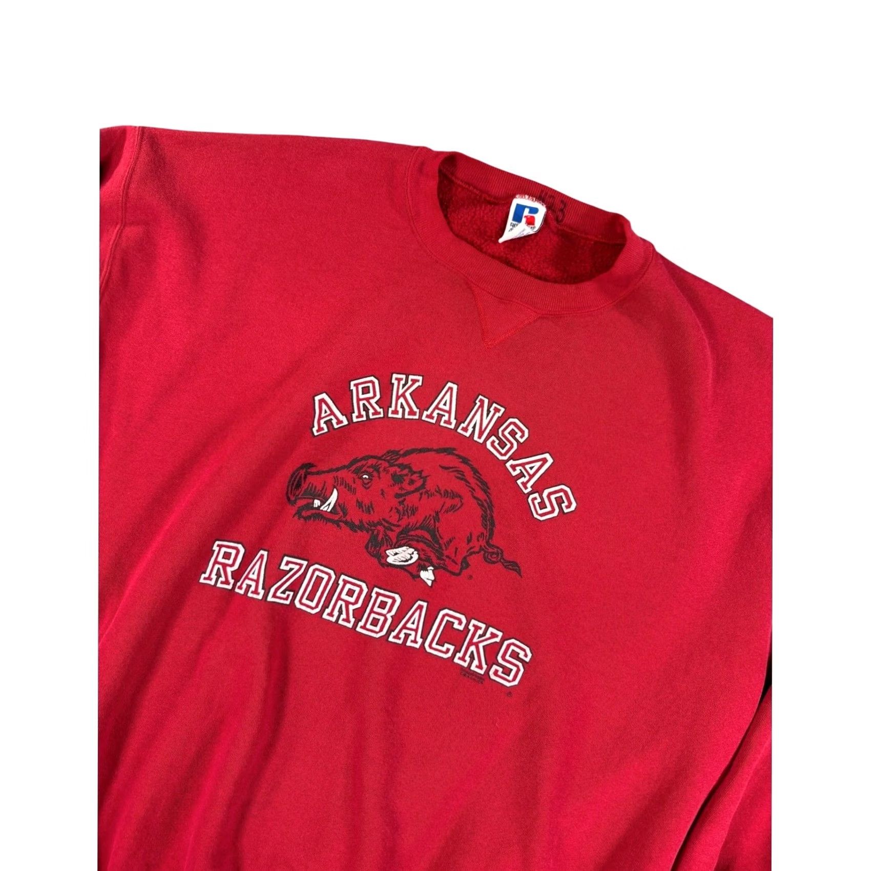 Russell Athletic VINTAGE Russell Athletic Arkansas Razorbacks Sweatshirt Mens 3XL Red USA 90s Size US XXL / EU 58 / 5 - 2 Thumbnail