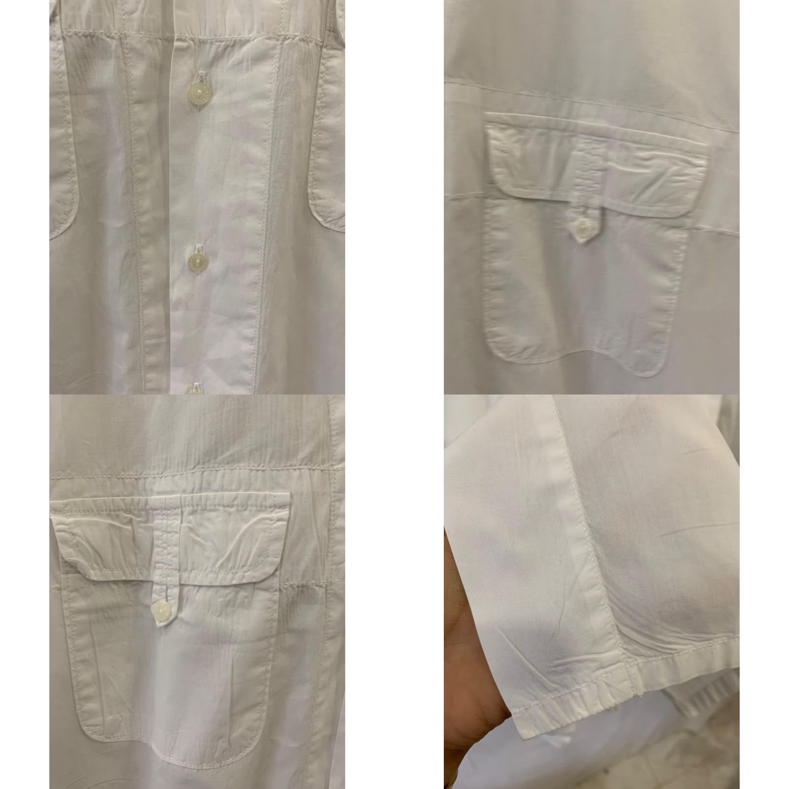 Dolce & Gabbana Dolce&Gabbana White Military Safari Shirt XL Mens Long Sleeve Button-Up Italy Made Size US XL / EU 56 / 4 - 9 Thumbnail
