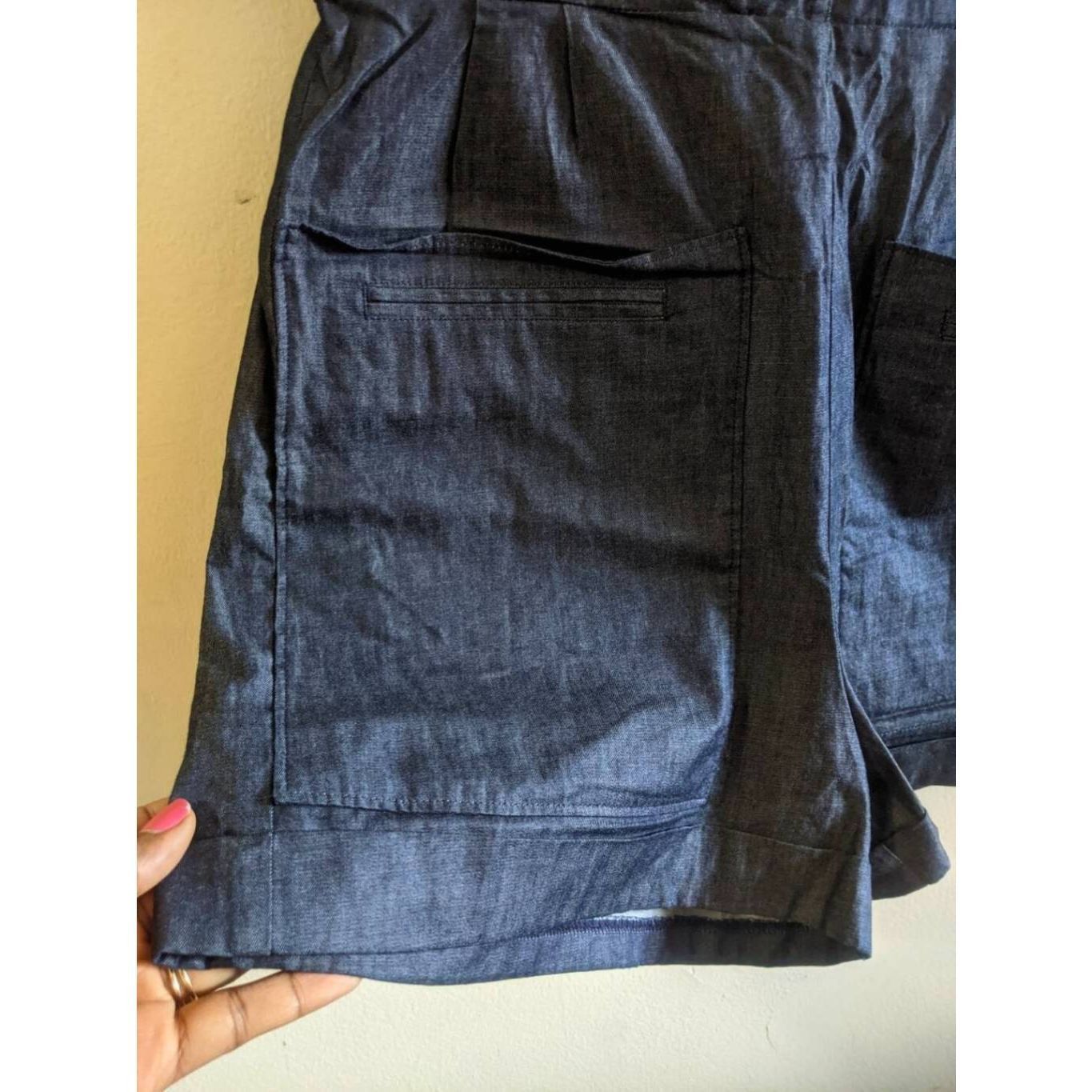 Theory Theory Women’s Denim Romper Size 4 Dark Blue Sleeveless Cott Size 27" / US 4 / IT 40 - 11 Thumbnail