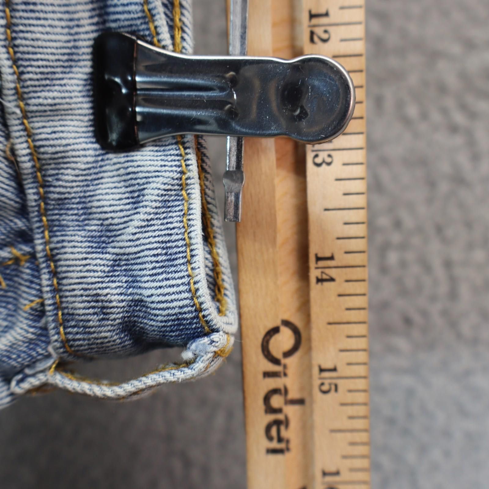 Other 12th Tribe Women Medium Blue Jeans Wide leg Tie Cuff Unique Size 32" / US 10 / IT 46 - 9 Thumbnail