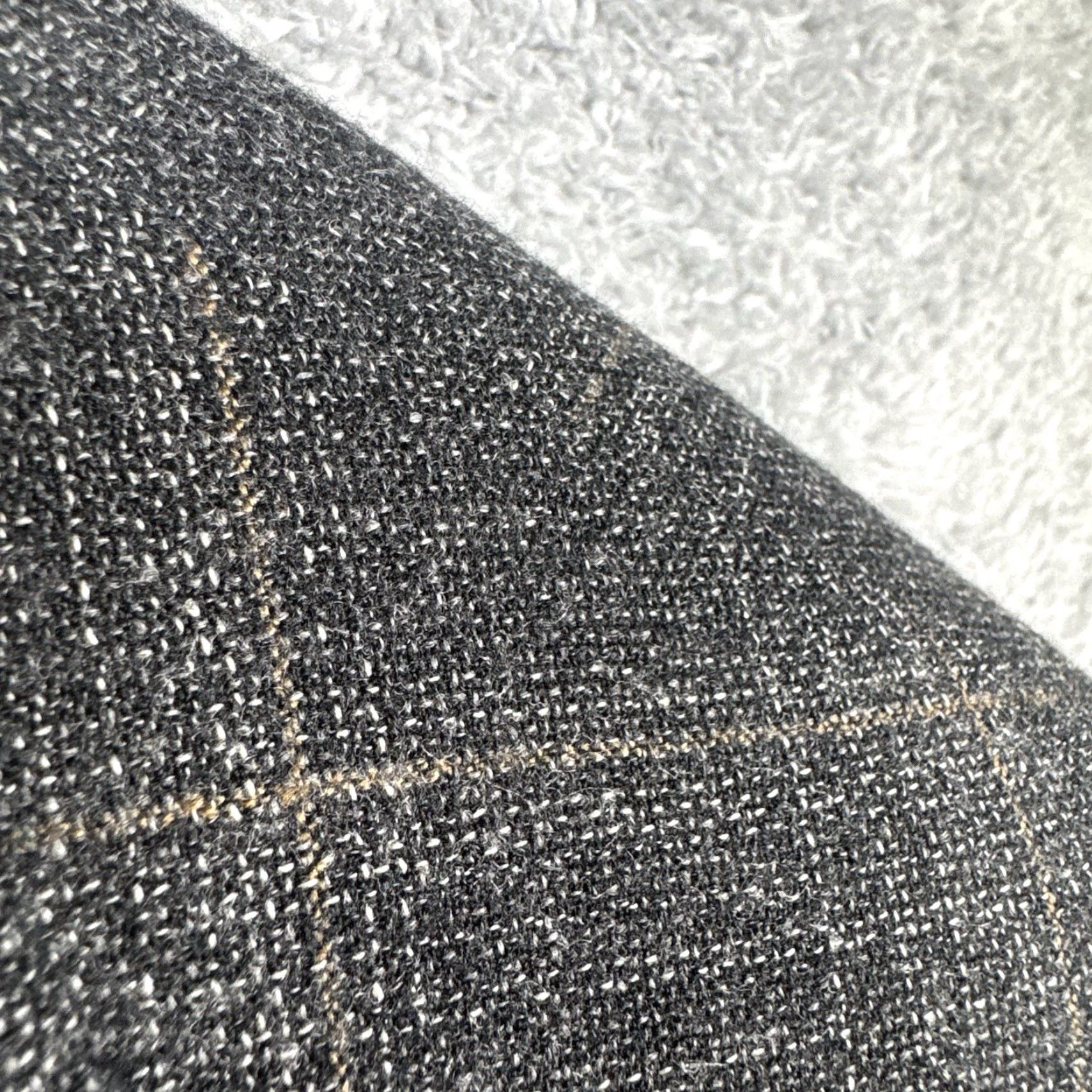 Vintage Samuelsohn Blazer Men 46R Wool Tweed Notch Lapel Single-Breasted Two-Button Black 1923 SB Garner Italy Vintage/Business/Formal Jacket Coat Medium? Size 46R - 3 Thumbnail