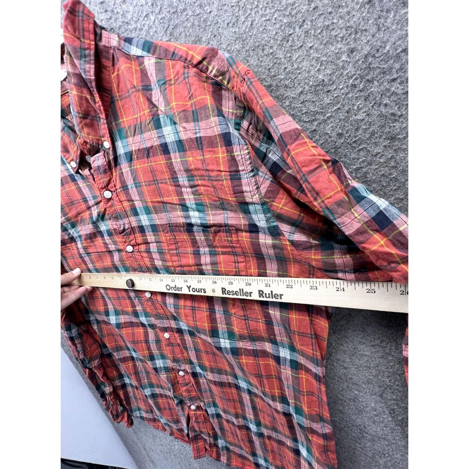 J.Crew J Crew Shirt Mens XL Red Plaid Button Down Slim Fit Cotton Long Sleeve Casual Size US XL / EU 56 / 4 - 5 Thumbnail