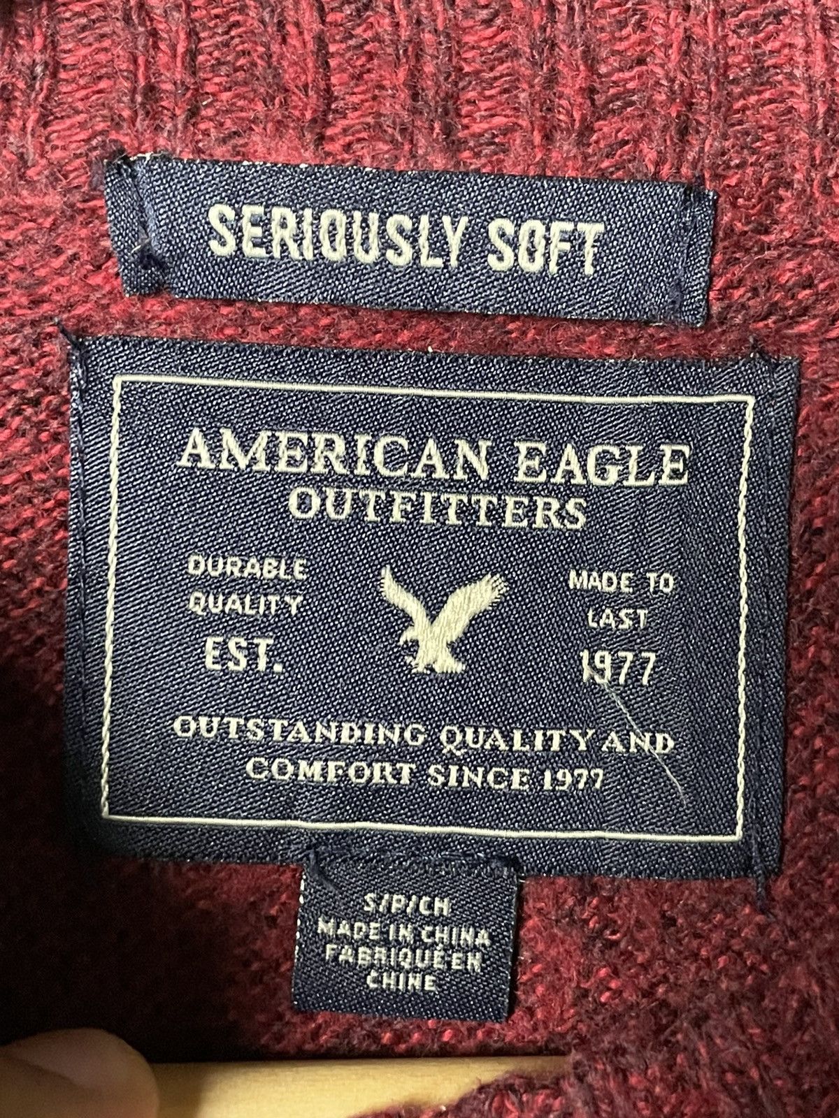 American Eagle Outfitters × Designer × Vintage American Eagle Outfitters Red Wool Sweaters (43) Size US L / EU 52-54 / 3 - 5 Thumbnail