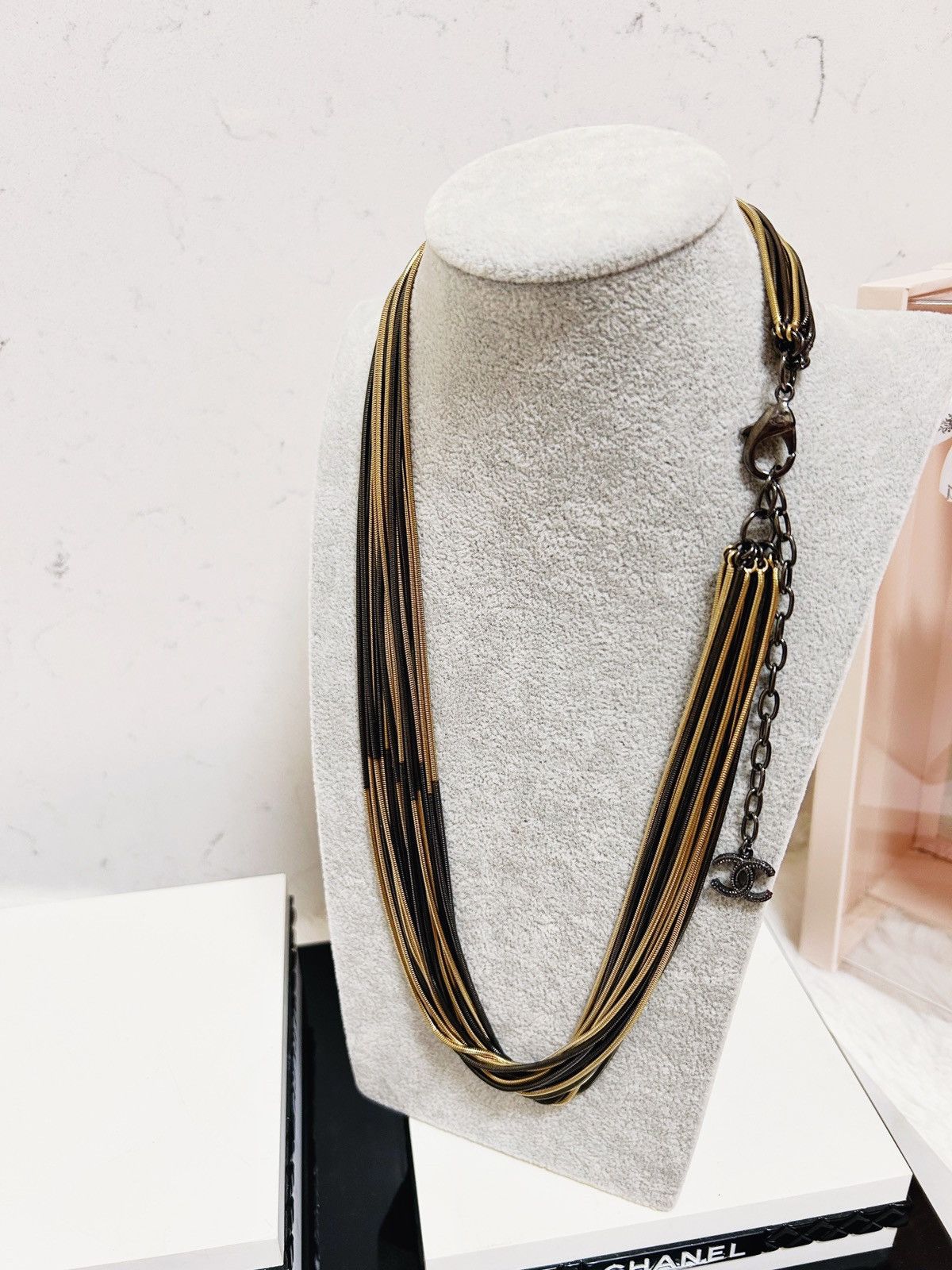 Chanel Authentic Chanel Ultra RARE Runway Multi Chain Necklace Size ONE SIZE - 6 Thumbnail
